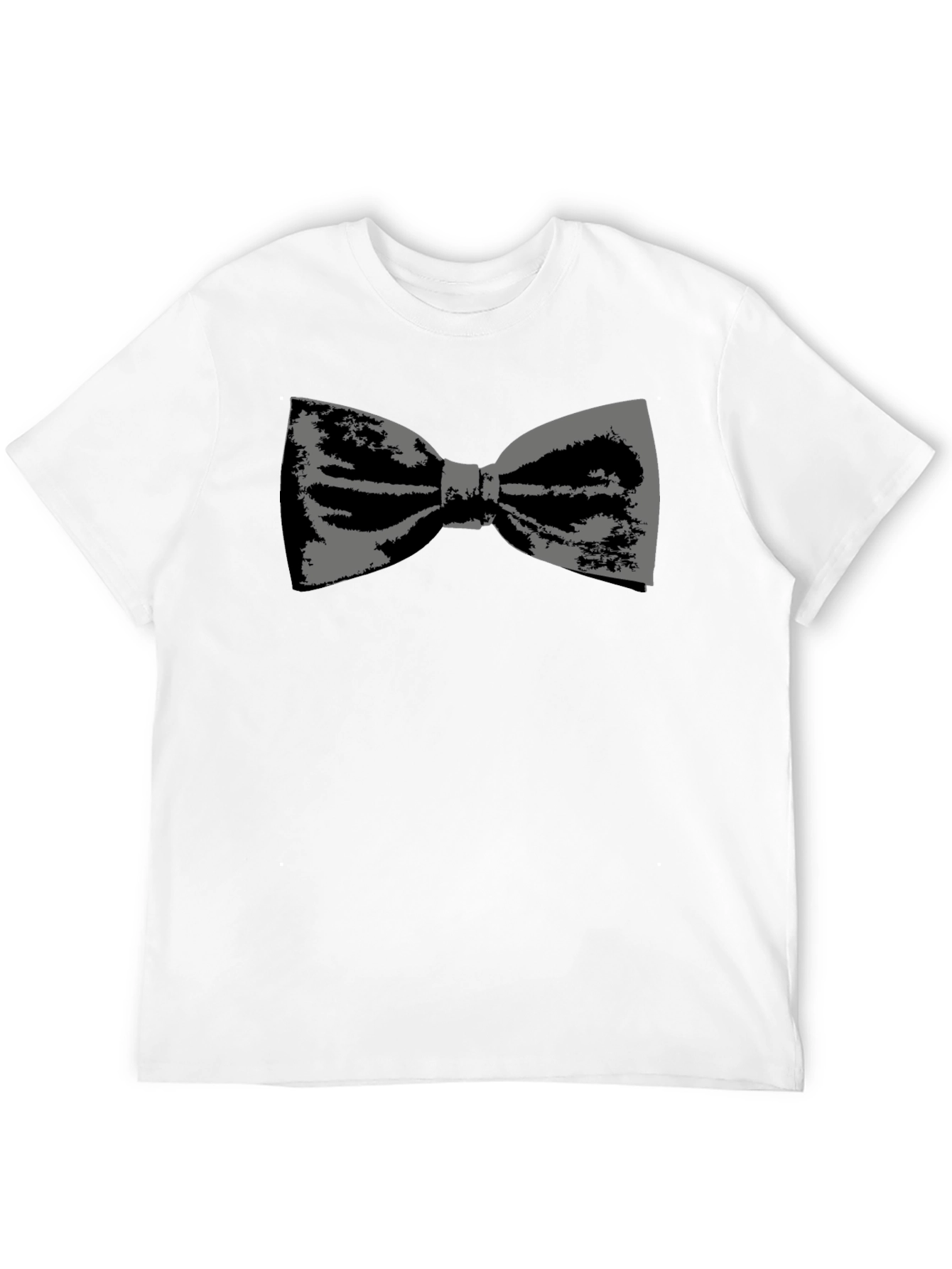 Stylish Bowtie Graphic Tee - Classic Black