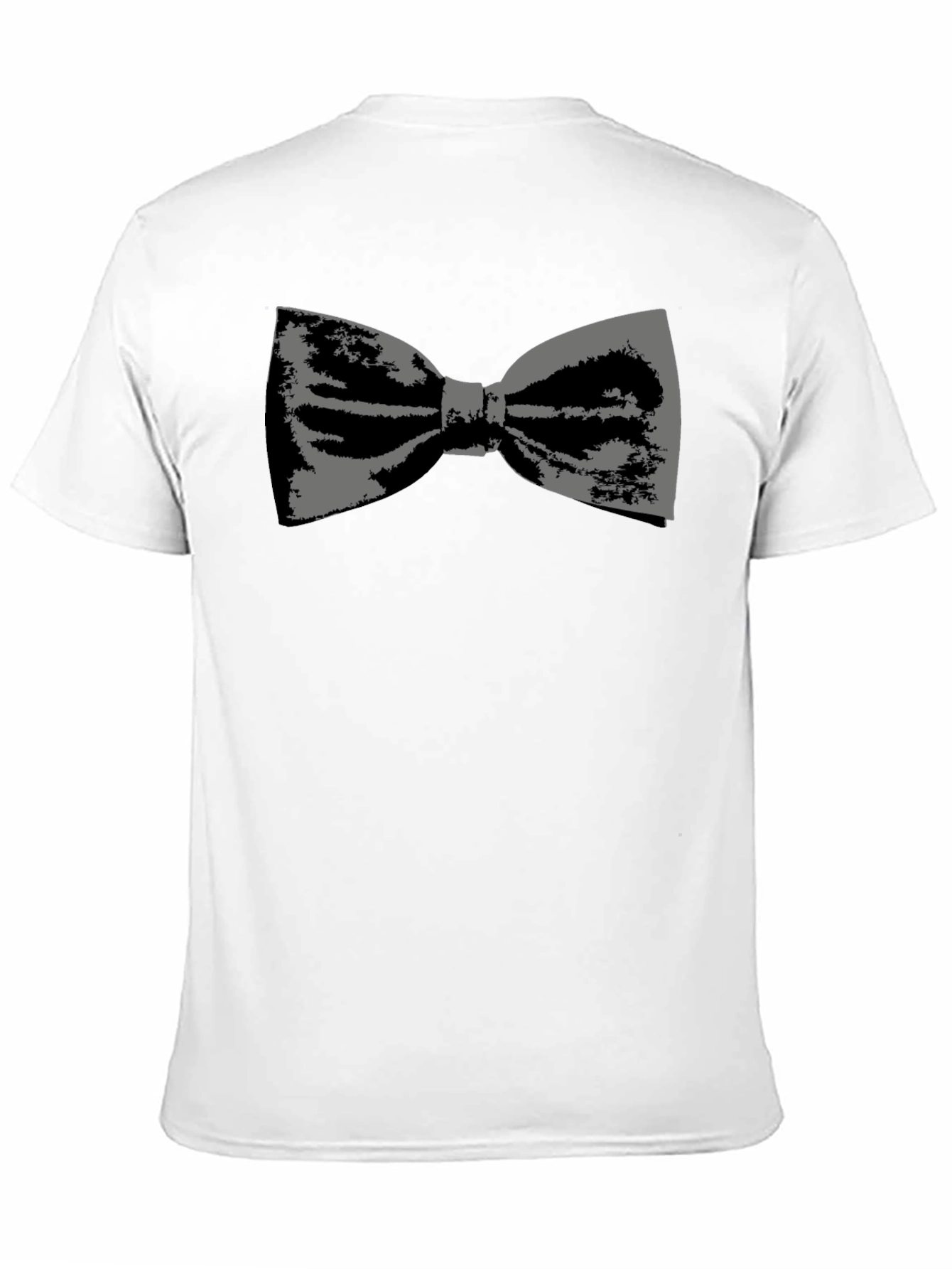 Stylish Bowtie Graphic Tee - Classic Black