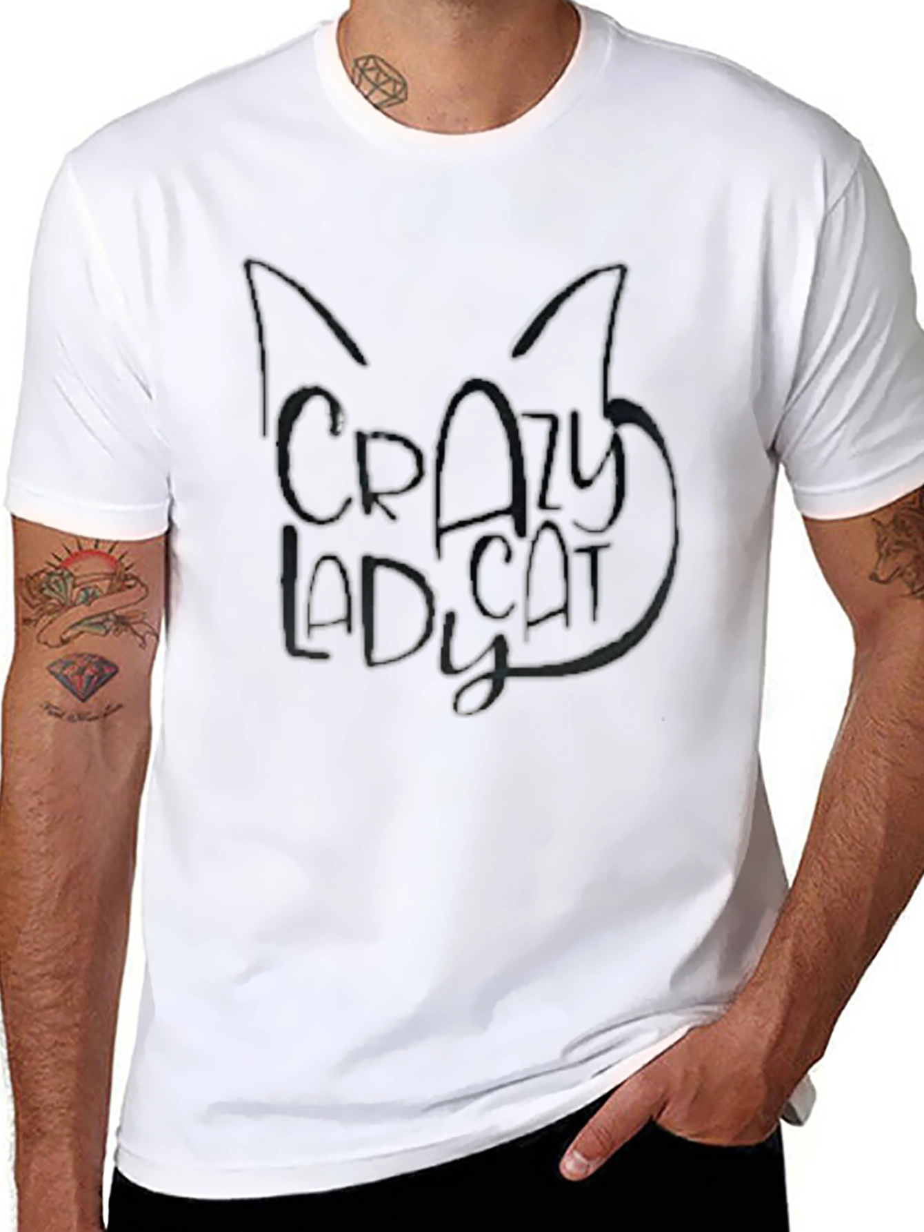 Crazy Cat Lady T-Shirt - Black