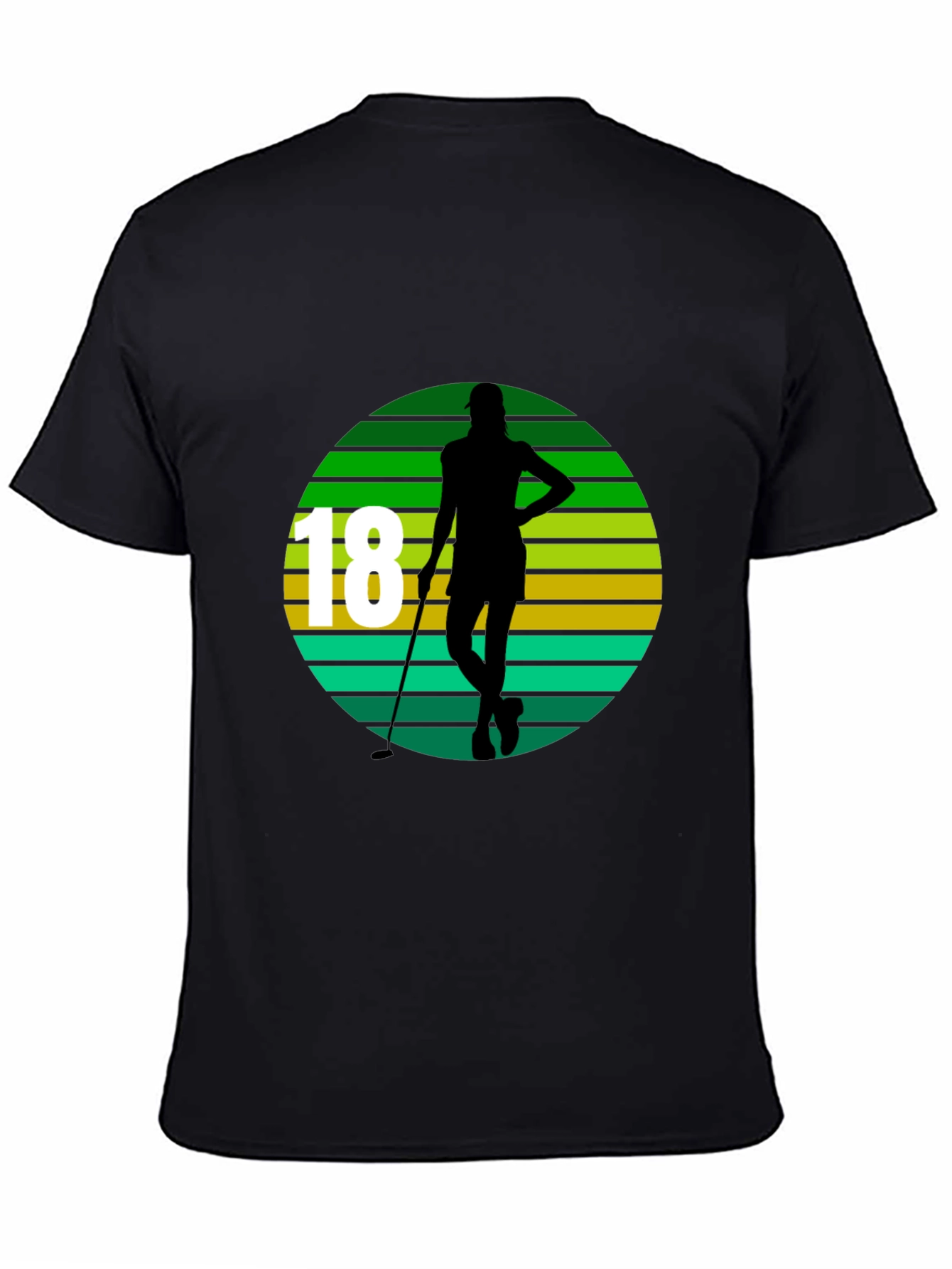 Golfer Silhouette Graphic Tee - 18th Birthday Gift