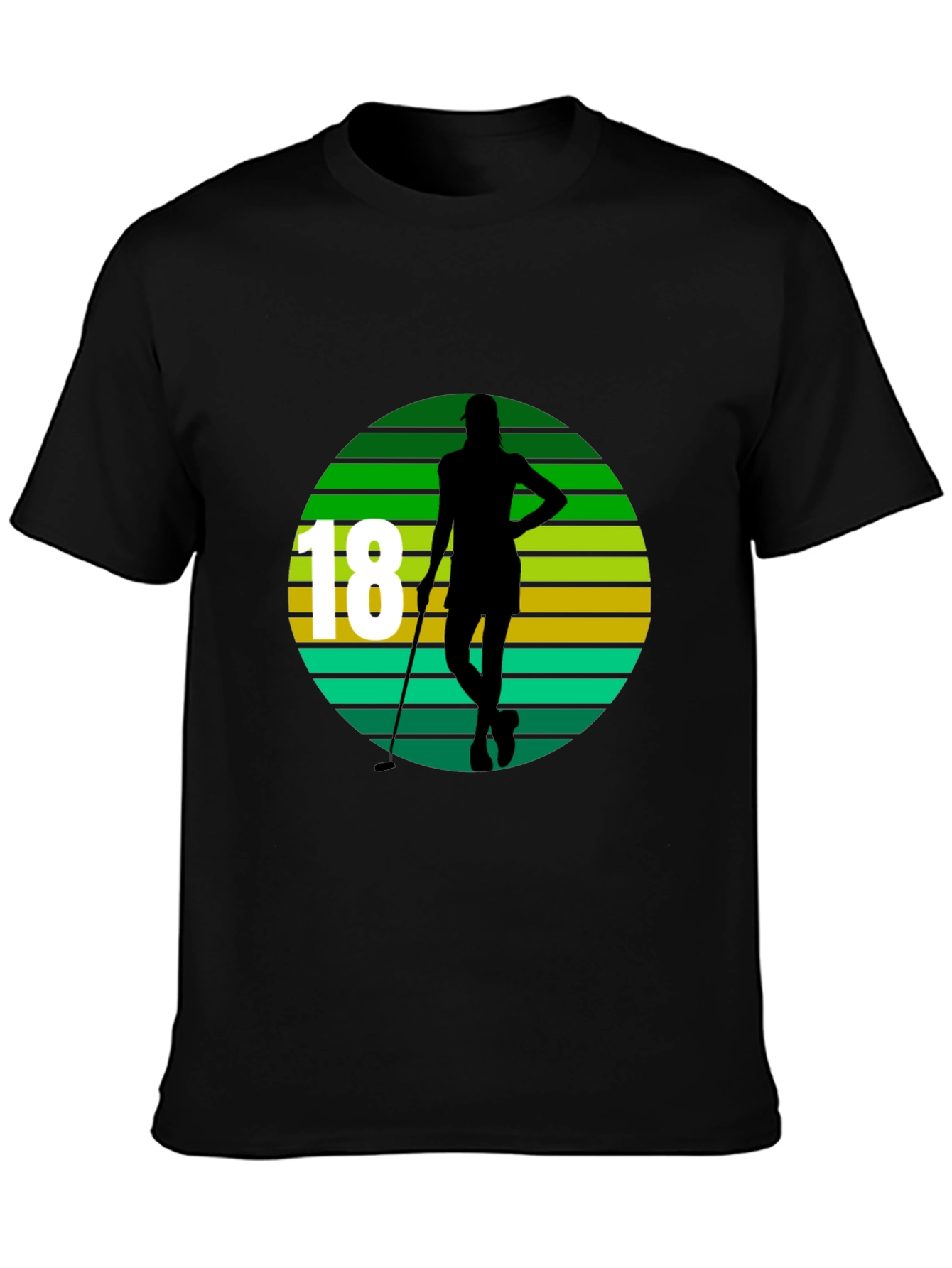 Golfer Silhouette Graphic Tee - 18th Birthday Gift