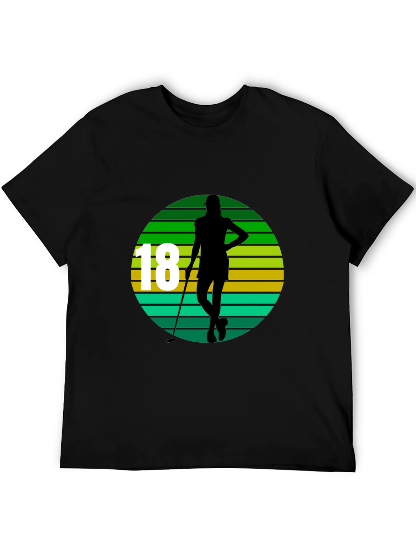 Golfer Silhouette Graphic Tee - 18th Birthday Gift