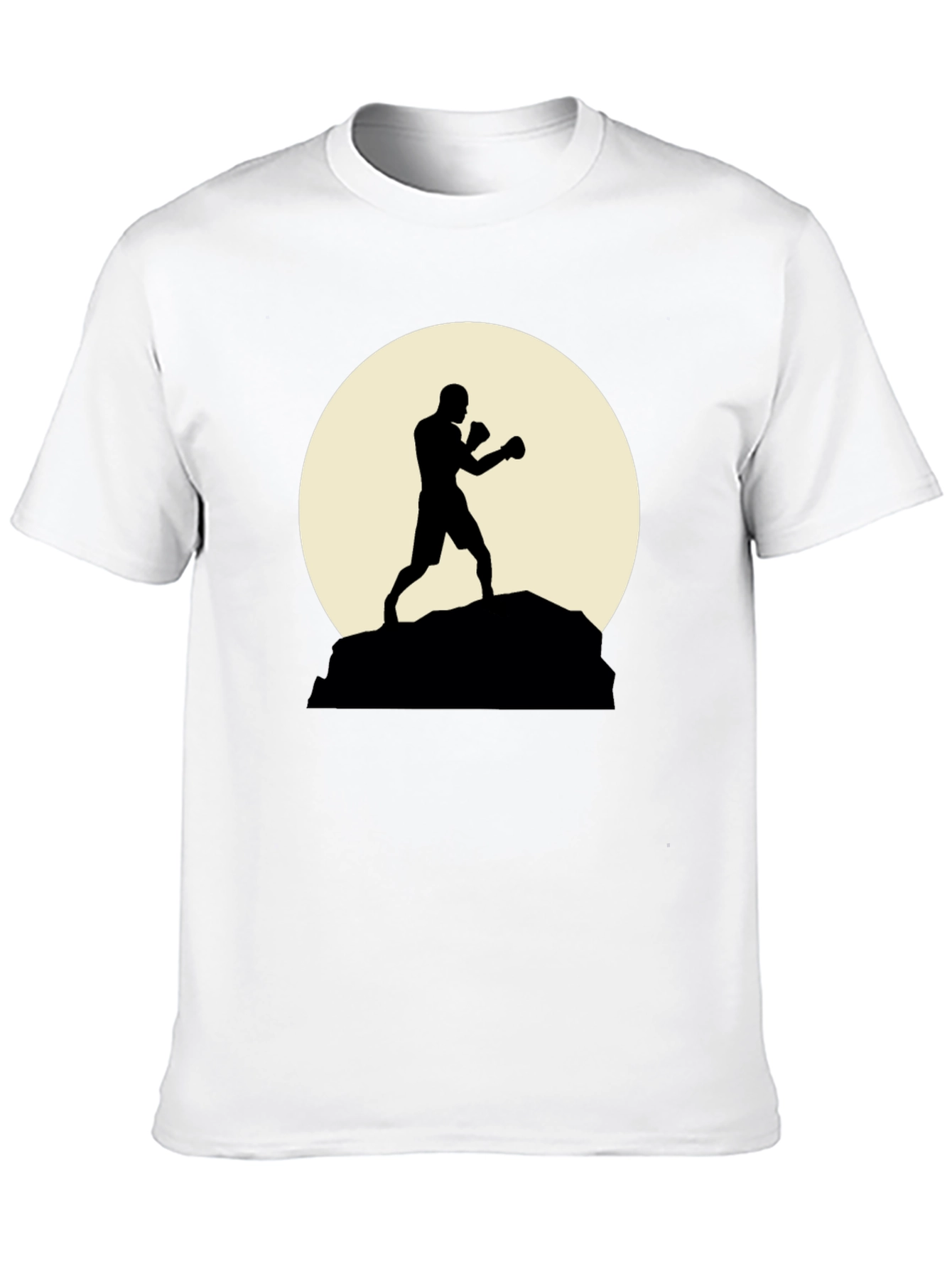 Silhouette Boxer Graphic Tee - Stylish Black Shirt