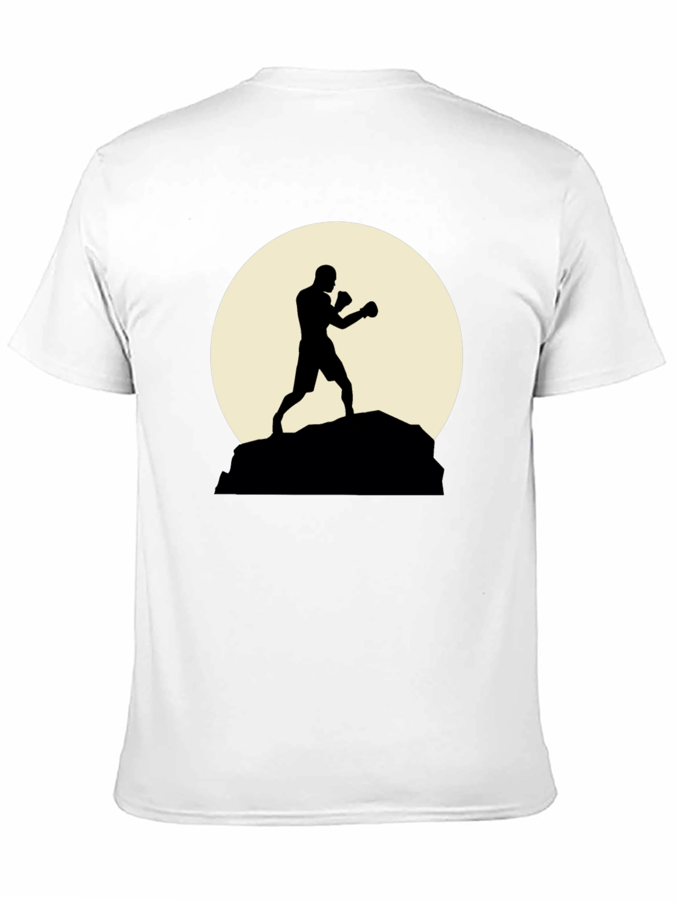 Silhouette Boxer Graphic Tee - Stylish Black Shirt