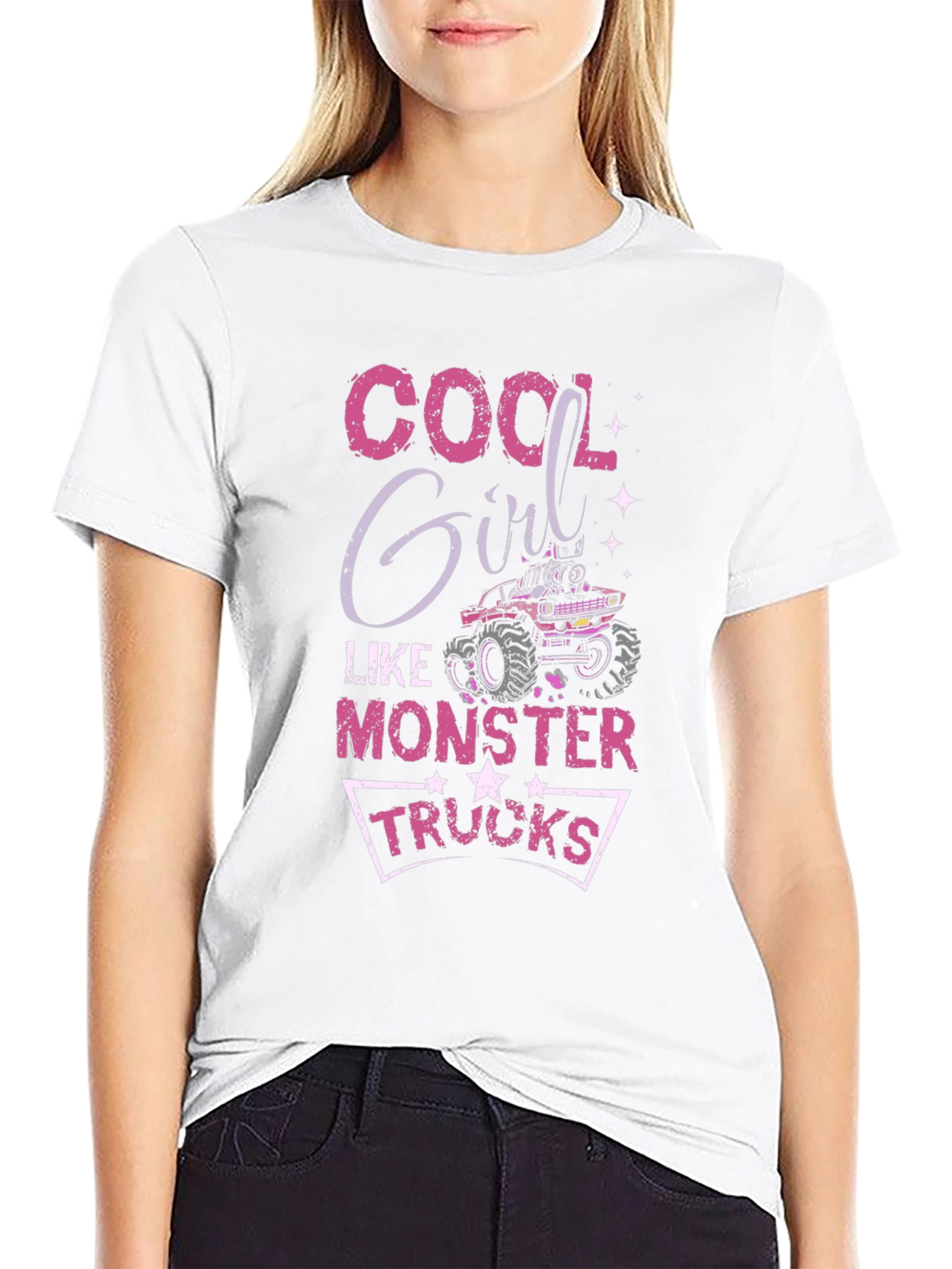 Cool Girl Monster Truck T-Shirt