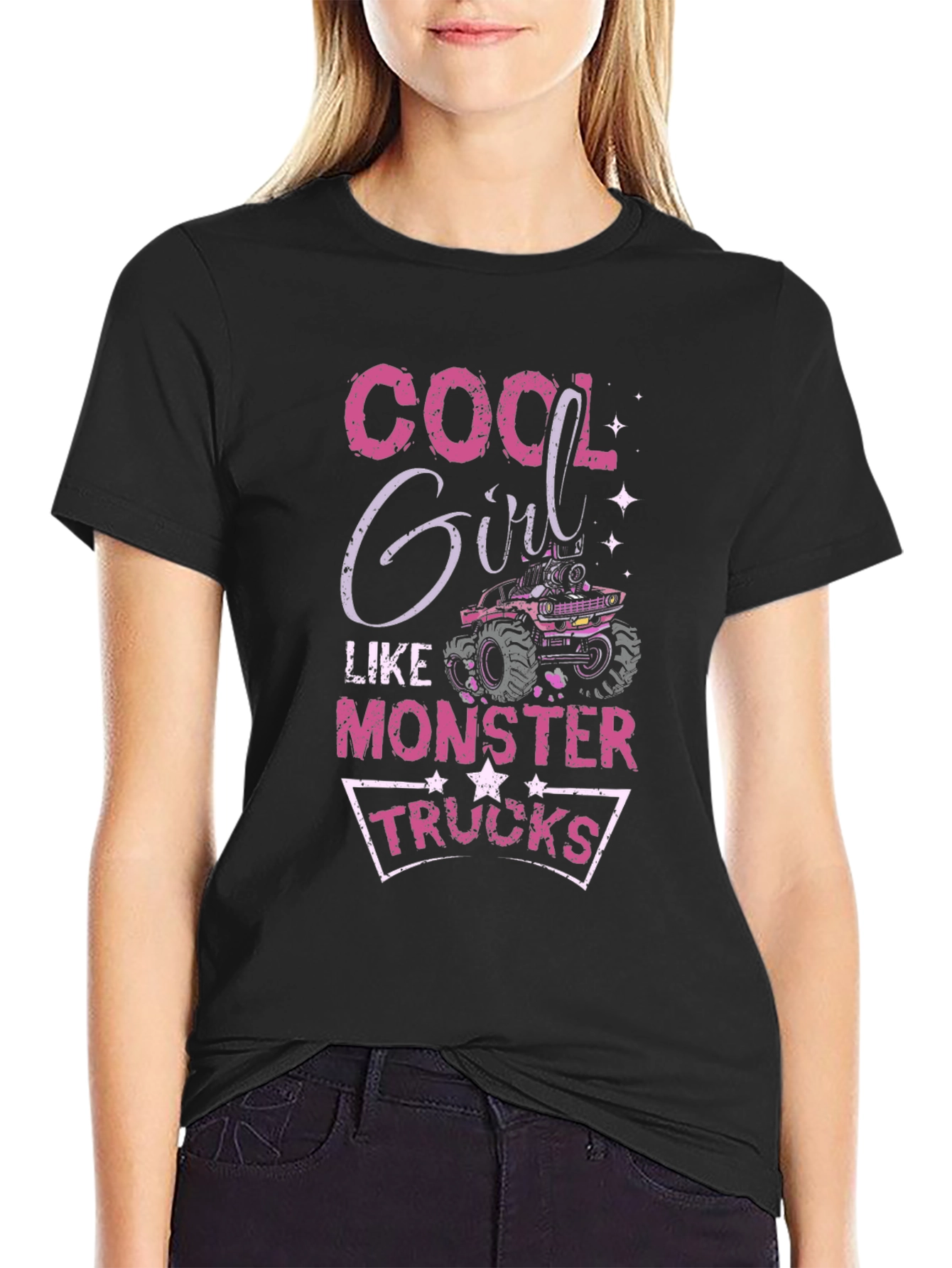 Cool Girl Monster Truck T-Shirt