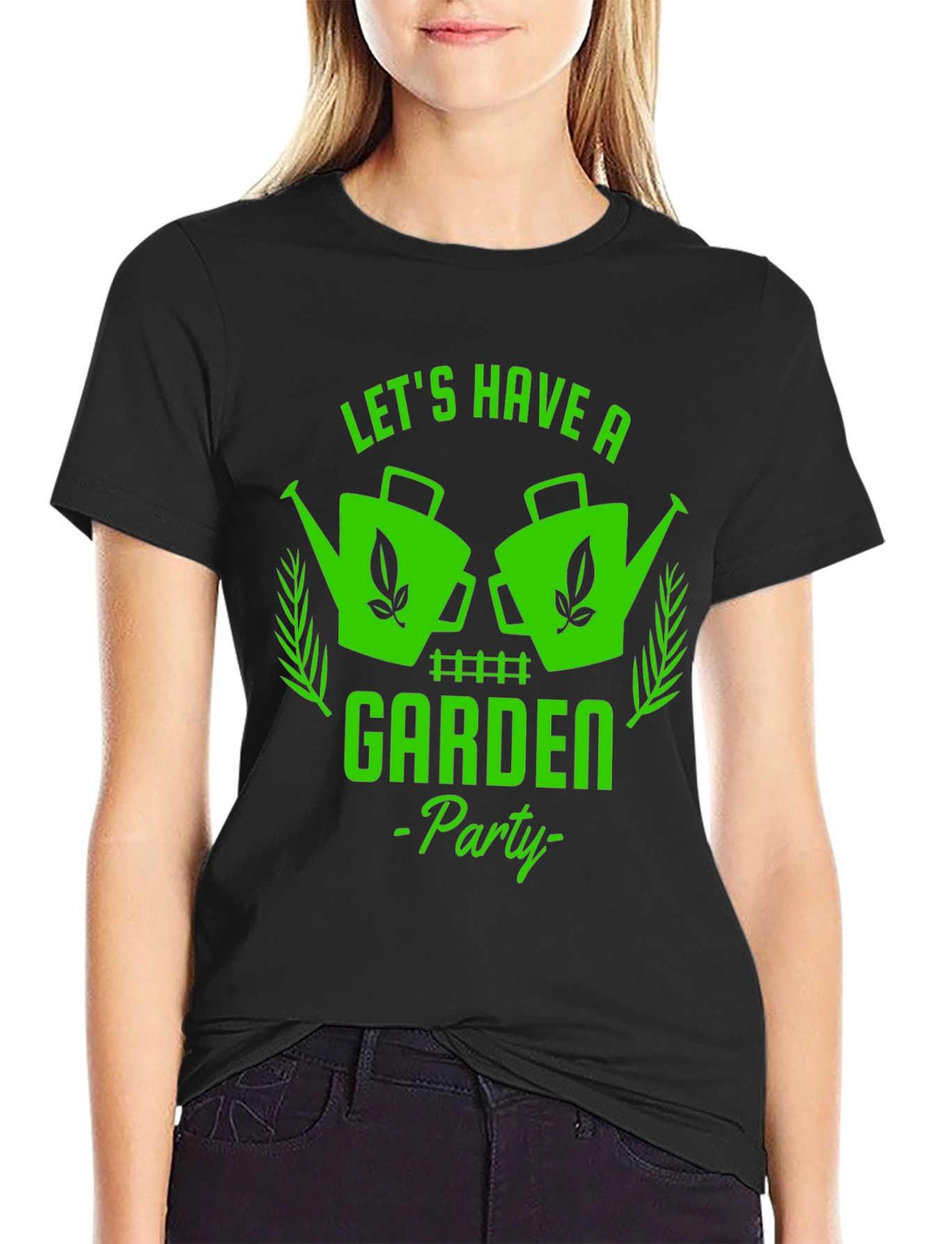 Lets Have a Garden Party Black T-Shirt