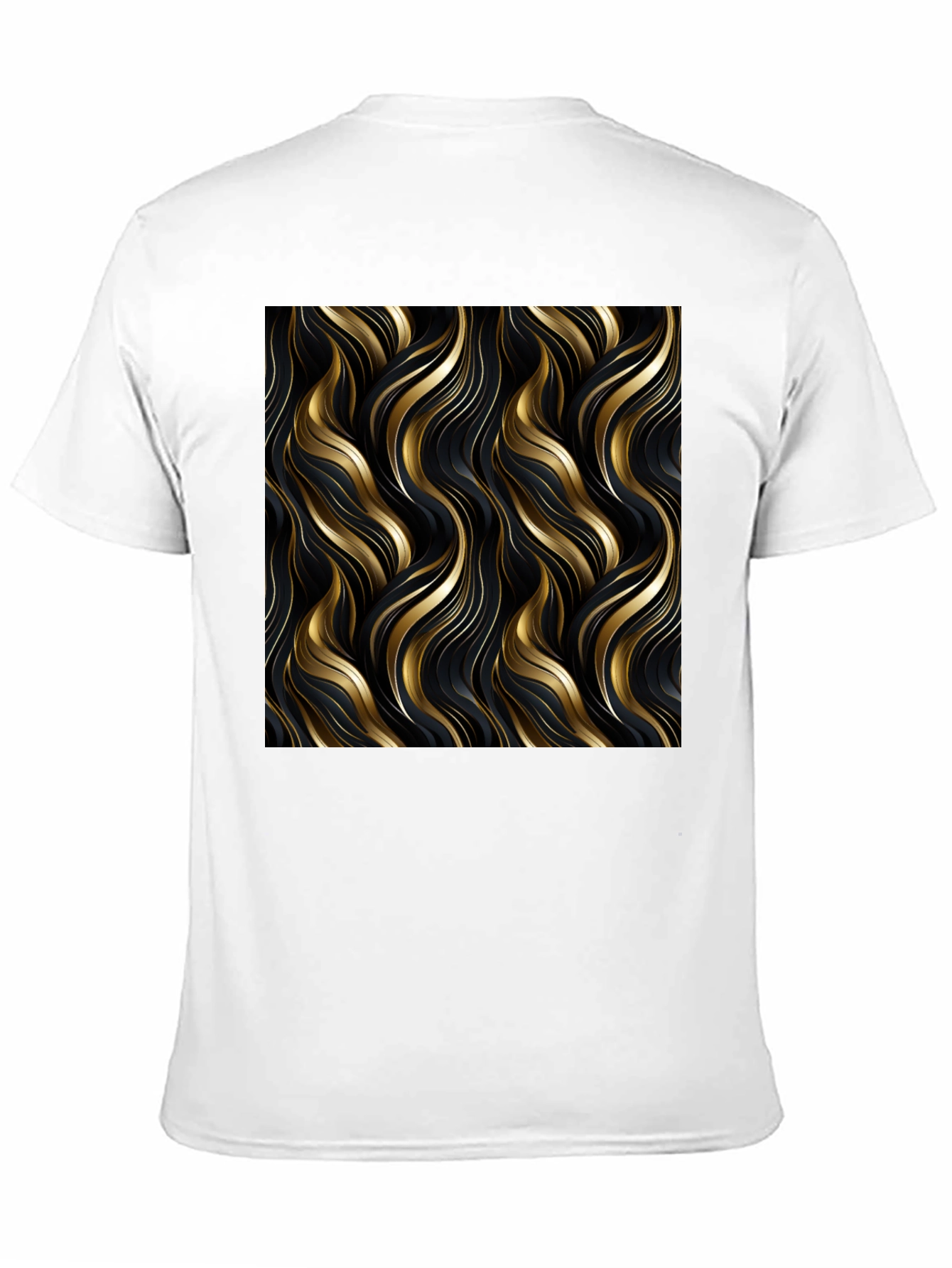 Elegant Gold Swirl T-Shirt - Modern Design