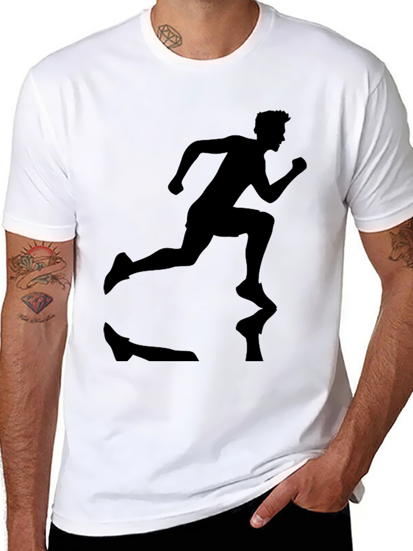 Runner Silhouette Black T-Shirt