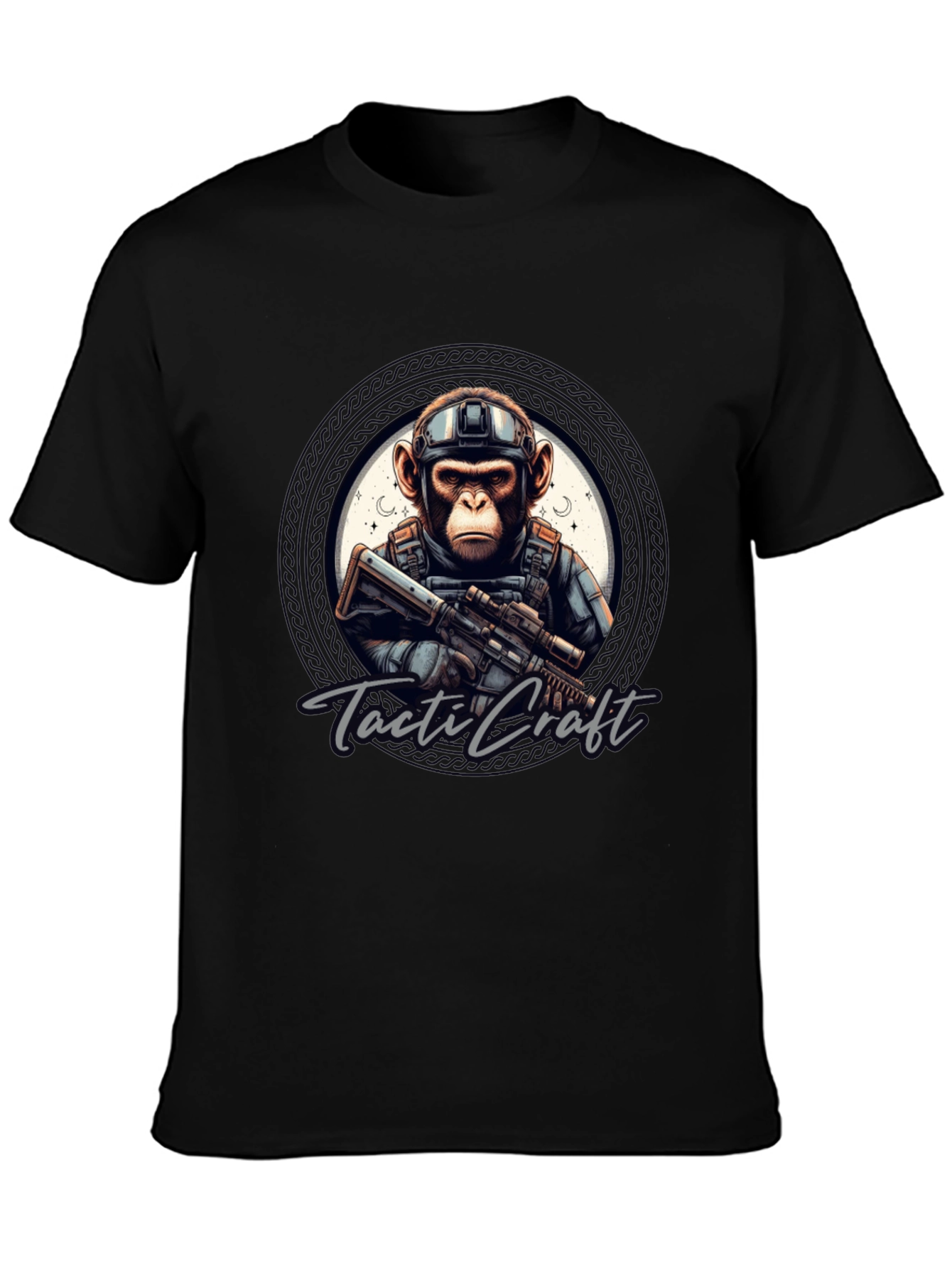 Tactical Monkey Graphic Tee - Black