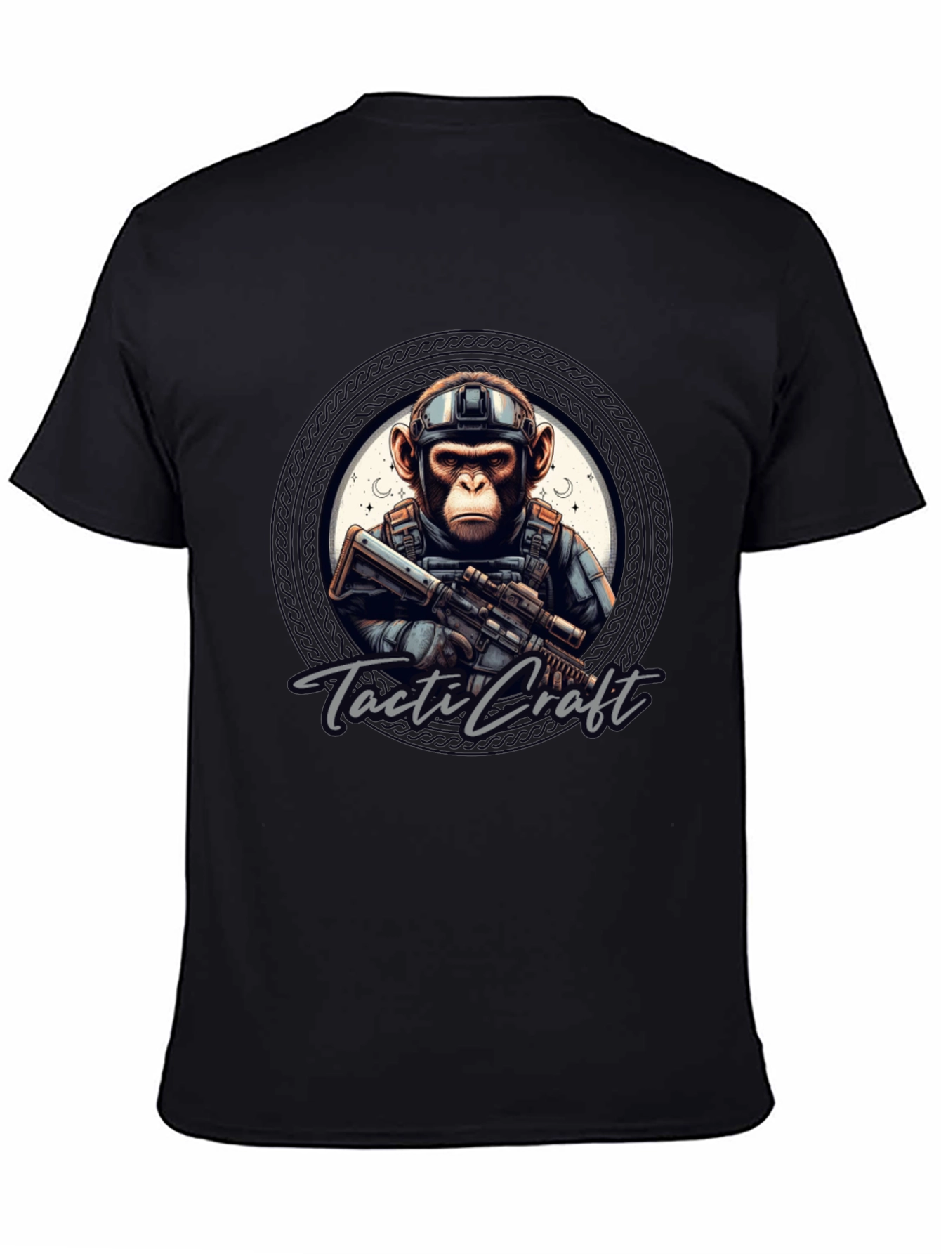 Tactical Monkey Graphic Tee - Black