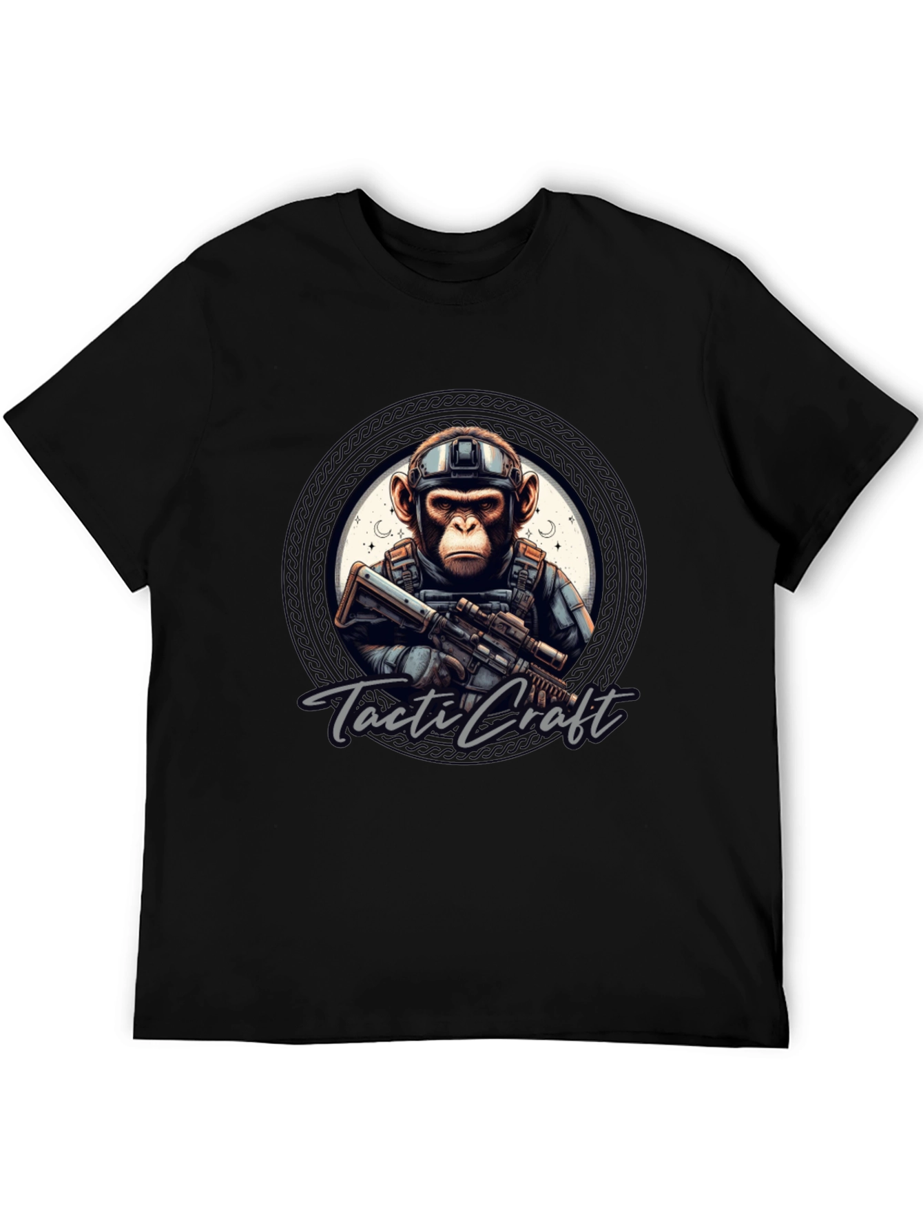 Tactical Monkey Graphic Tee - Black