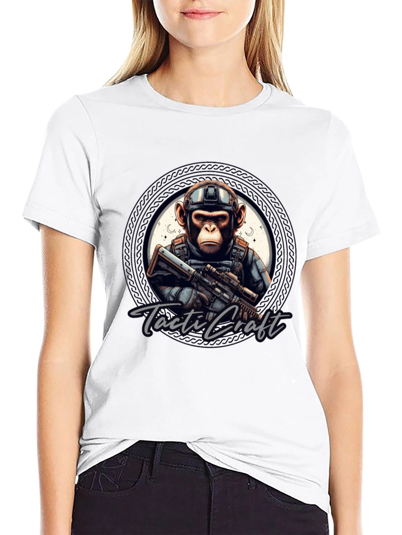 Tactical Monkey Graphic Tee - Black