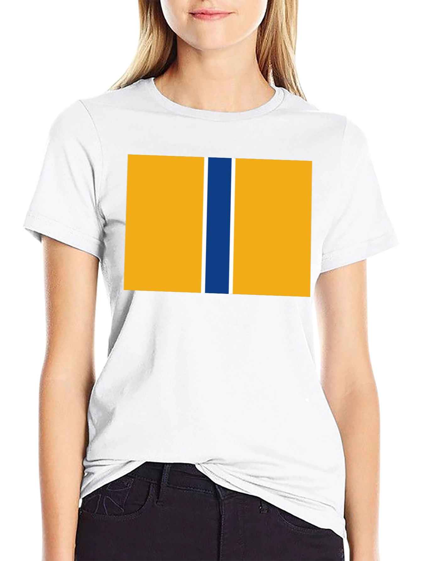 Striped Block Graphic Tee