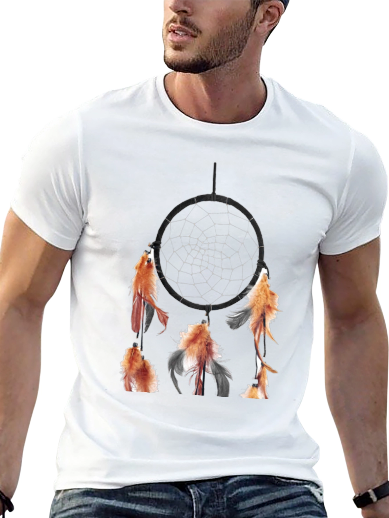 Dream Catcher Graphic Tee - Stylish Black T-Shirt