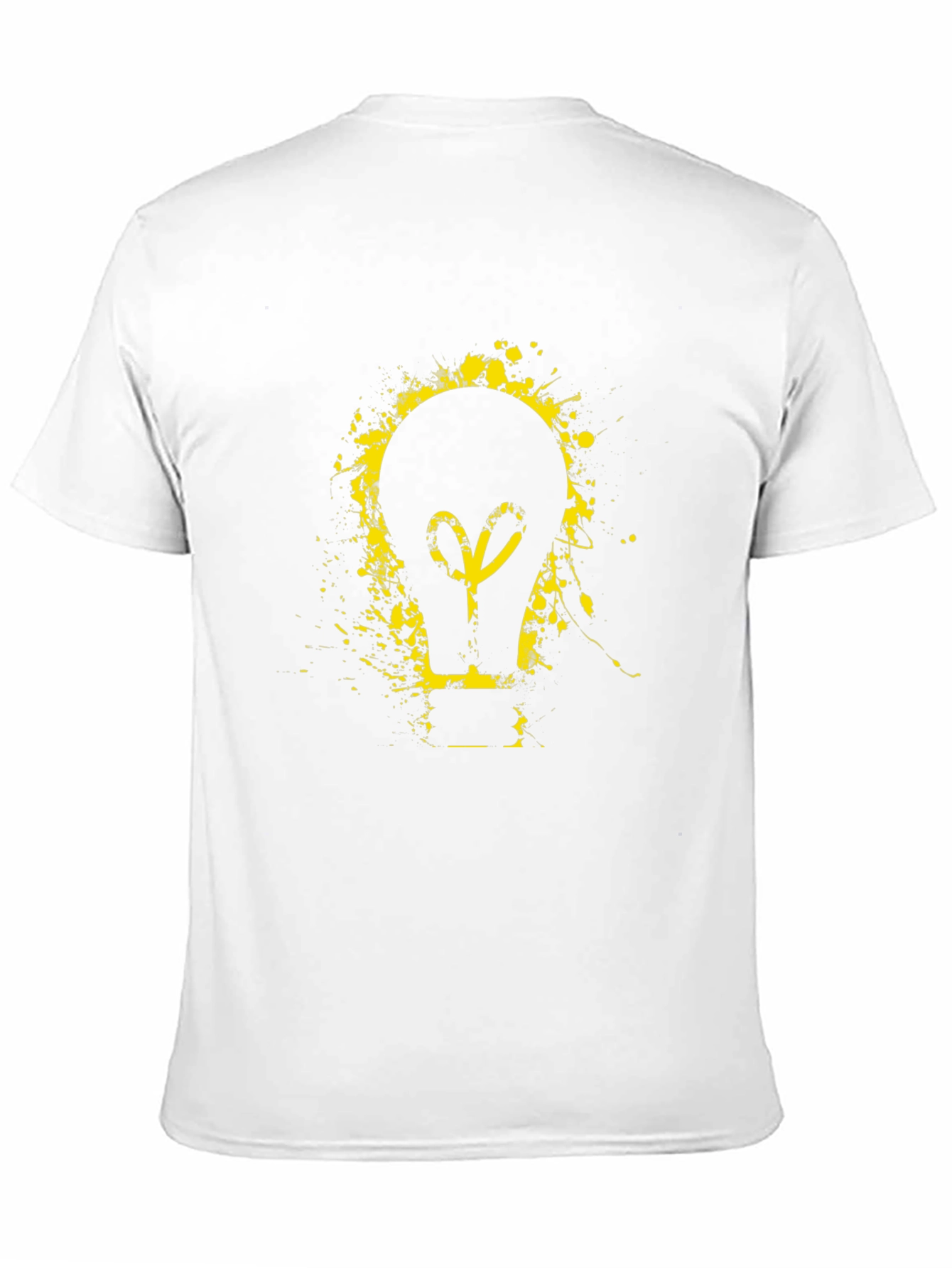 Idea Bulb Graphic Tee - Black Cotton T-Shirt