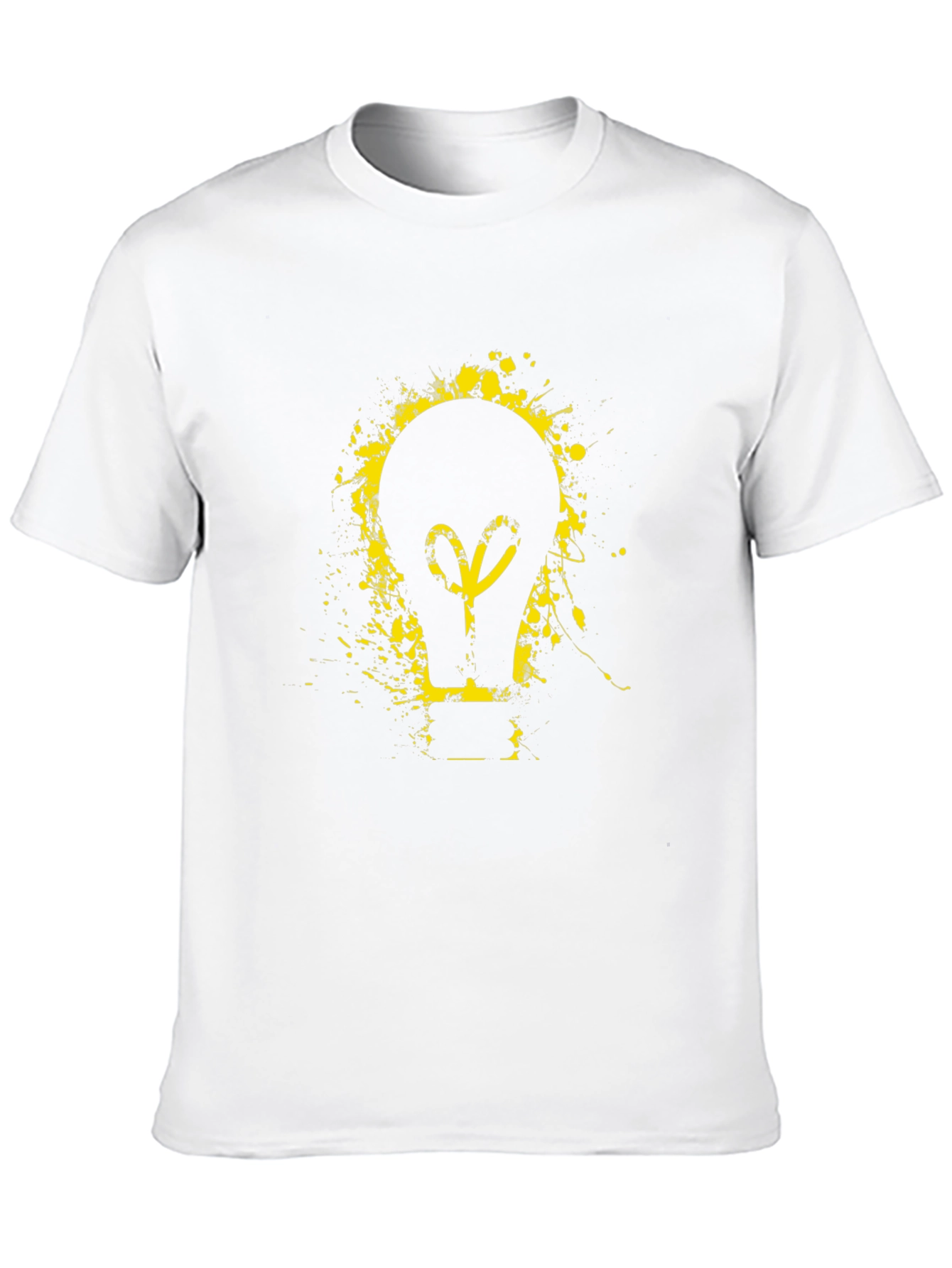 Idea Bulb Graphic Tee - Black Cotton T-Shirt