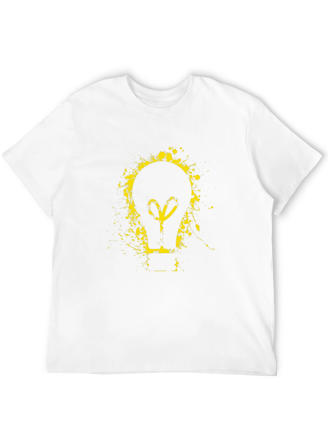 Idea Bulb Graphic Tee - Black Cotton T-Shirt