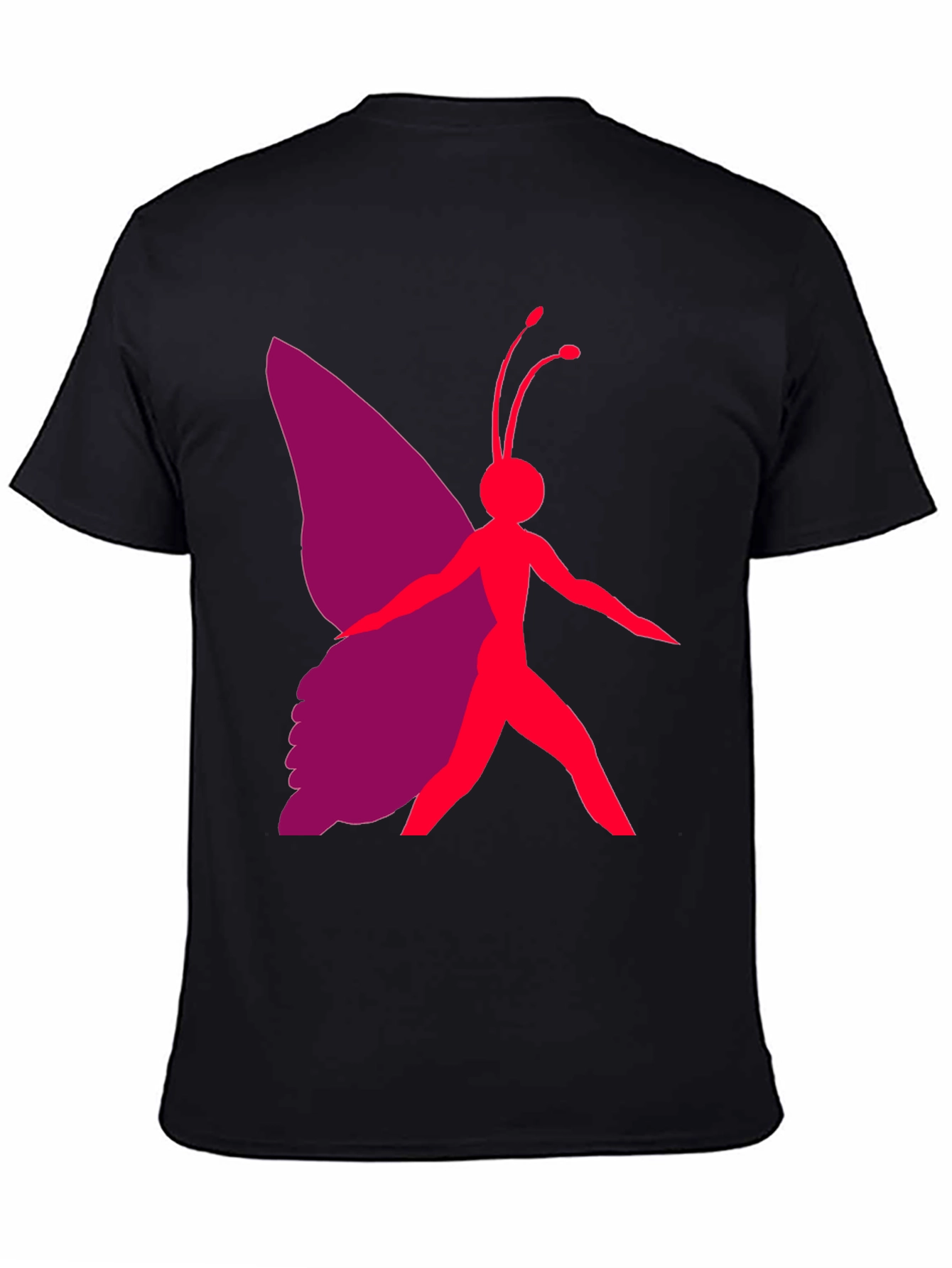 Butterfly Graphic Tee - Black Casual T-Shirt