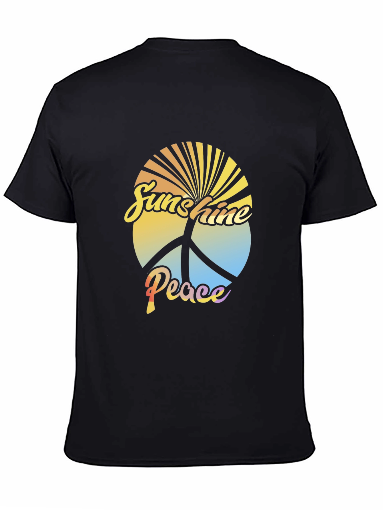 Sunshine Peace Graphic Tee - Retro Style