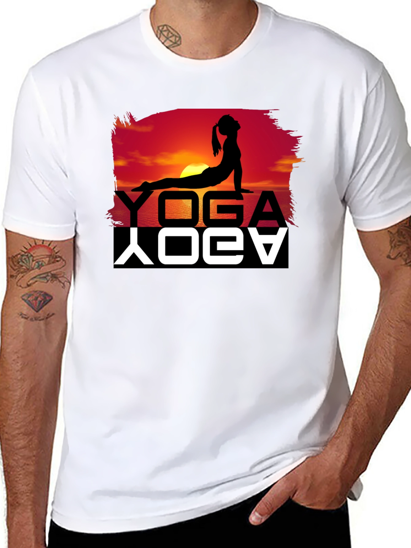Yoga Sunset Graphic Tee