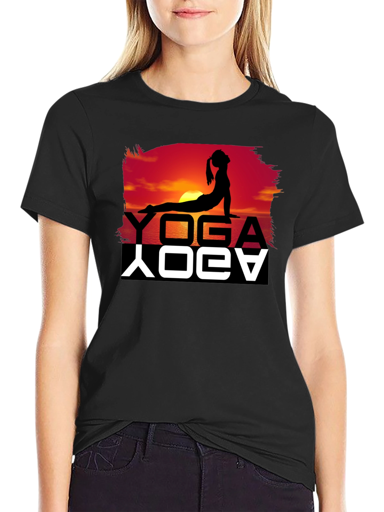 Yoga Sunset Graphic Tee