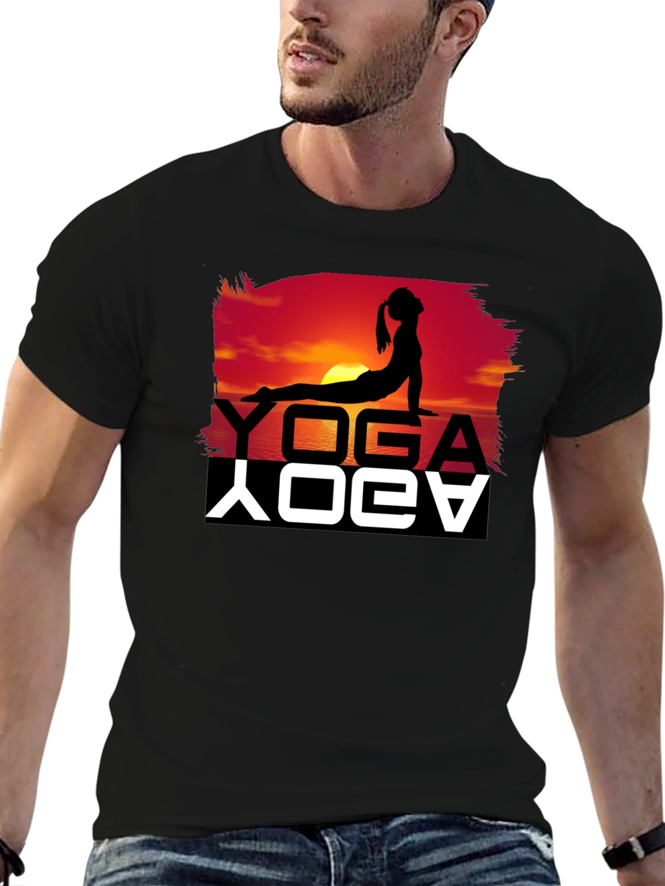 Yoga Sunset Graphic Tee