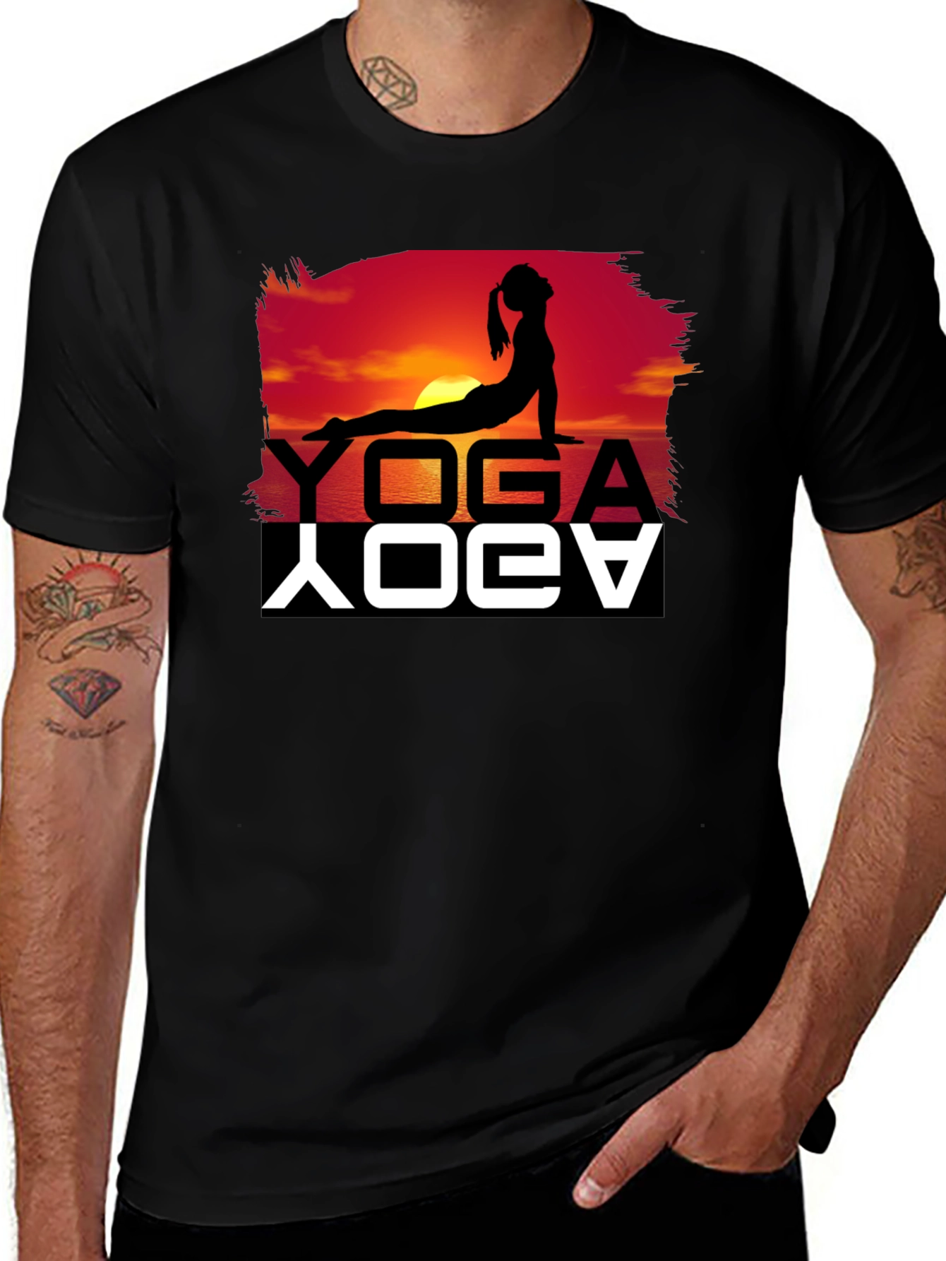 Yoga Sunset Graphic Tee