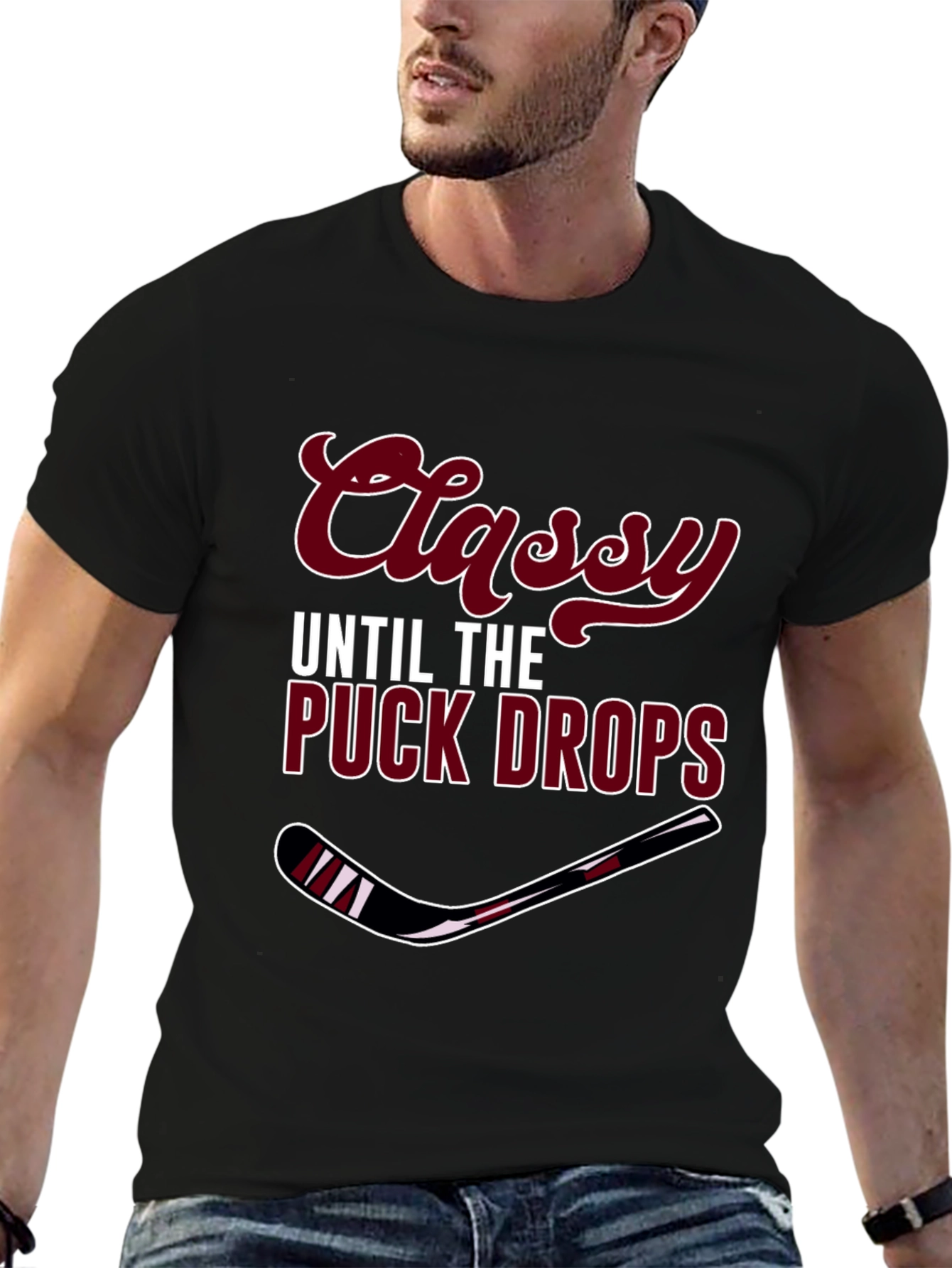 Classy Until the Puck Drops Mens T-Shirt