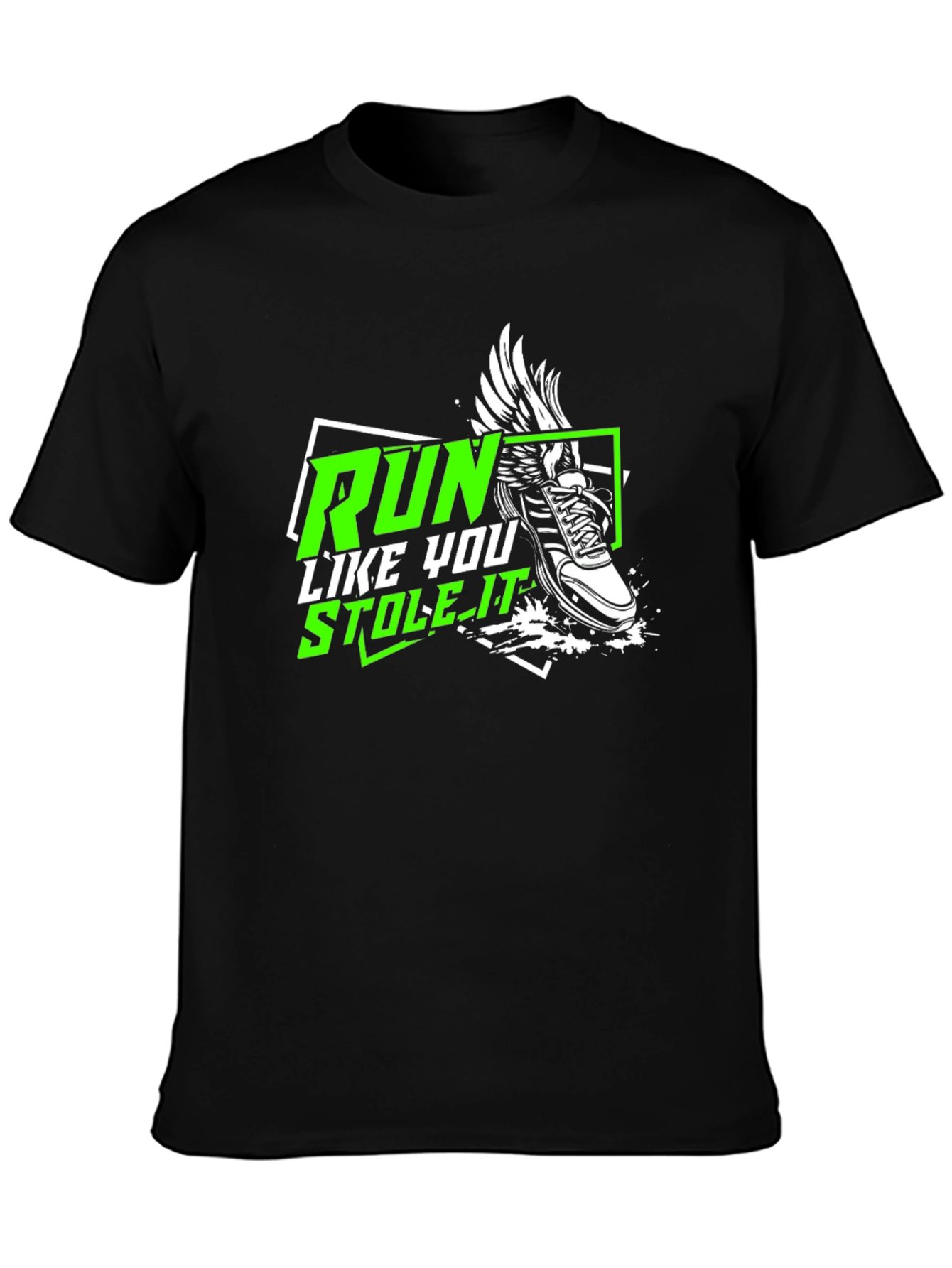 Run Like You Stole It - Black Graphic Tee