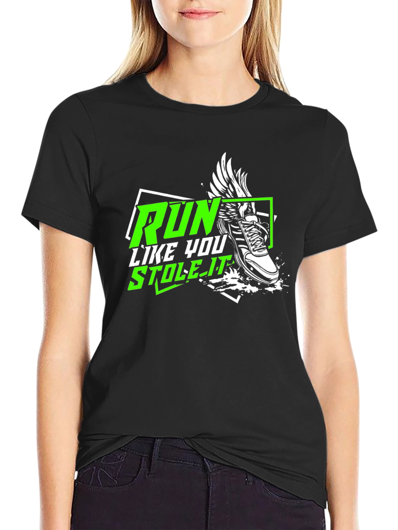 Run Like You Stole It - Black Graphic Tee