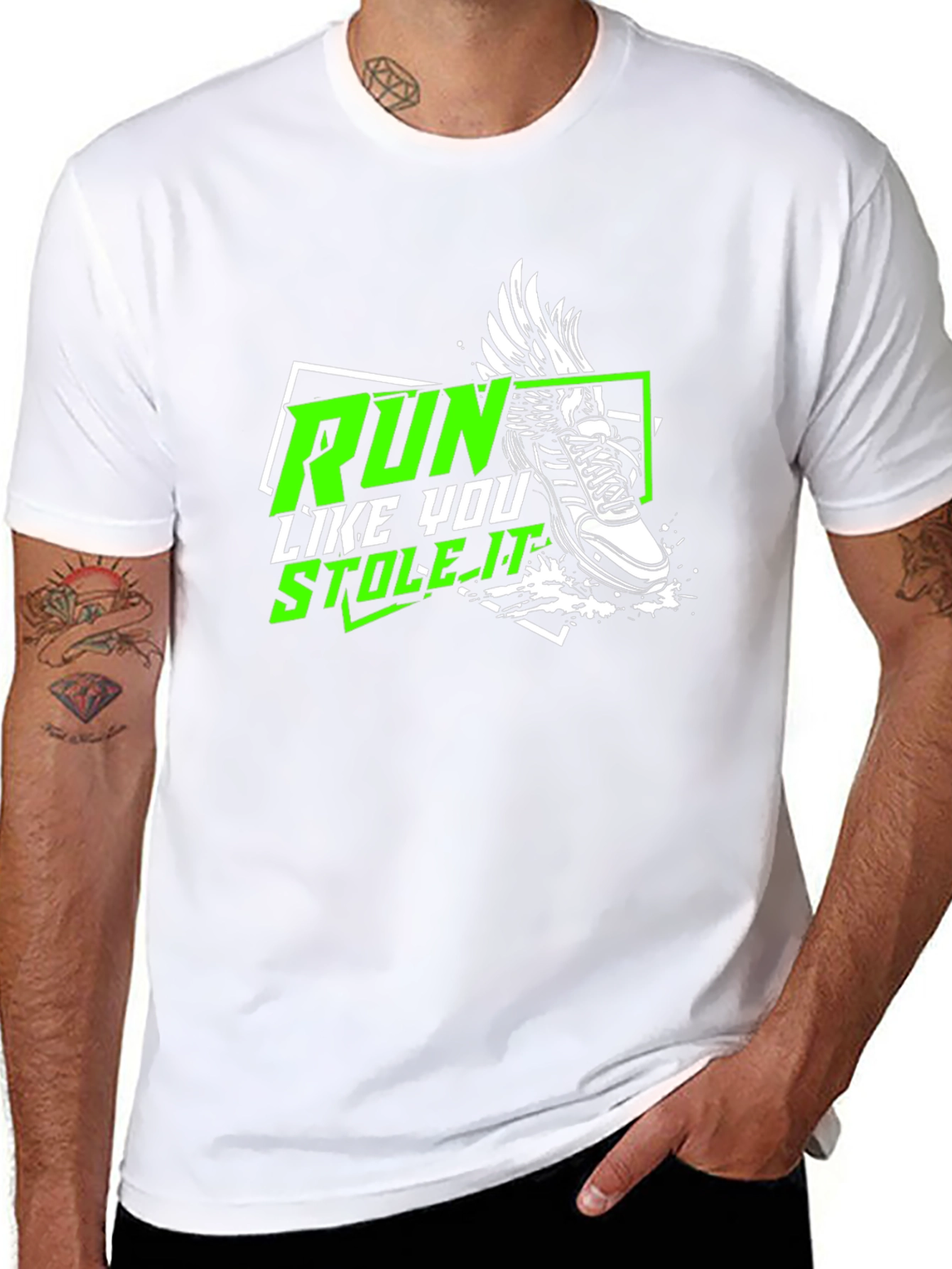 Run Like You Stole It - Black Graphic Tee