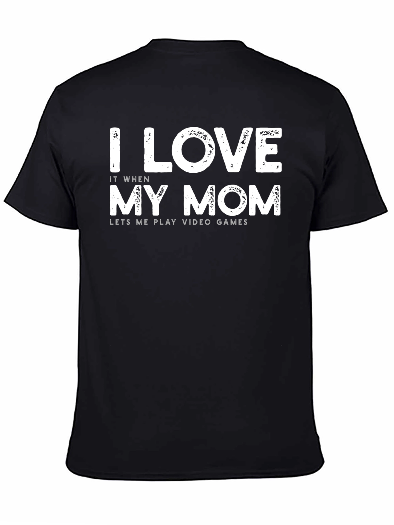I Love My Mom Video Game T-Shirt - Black