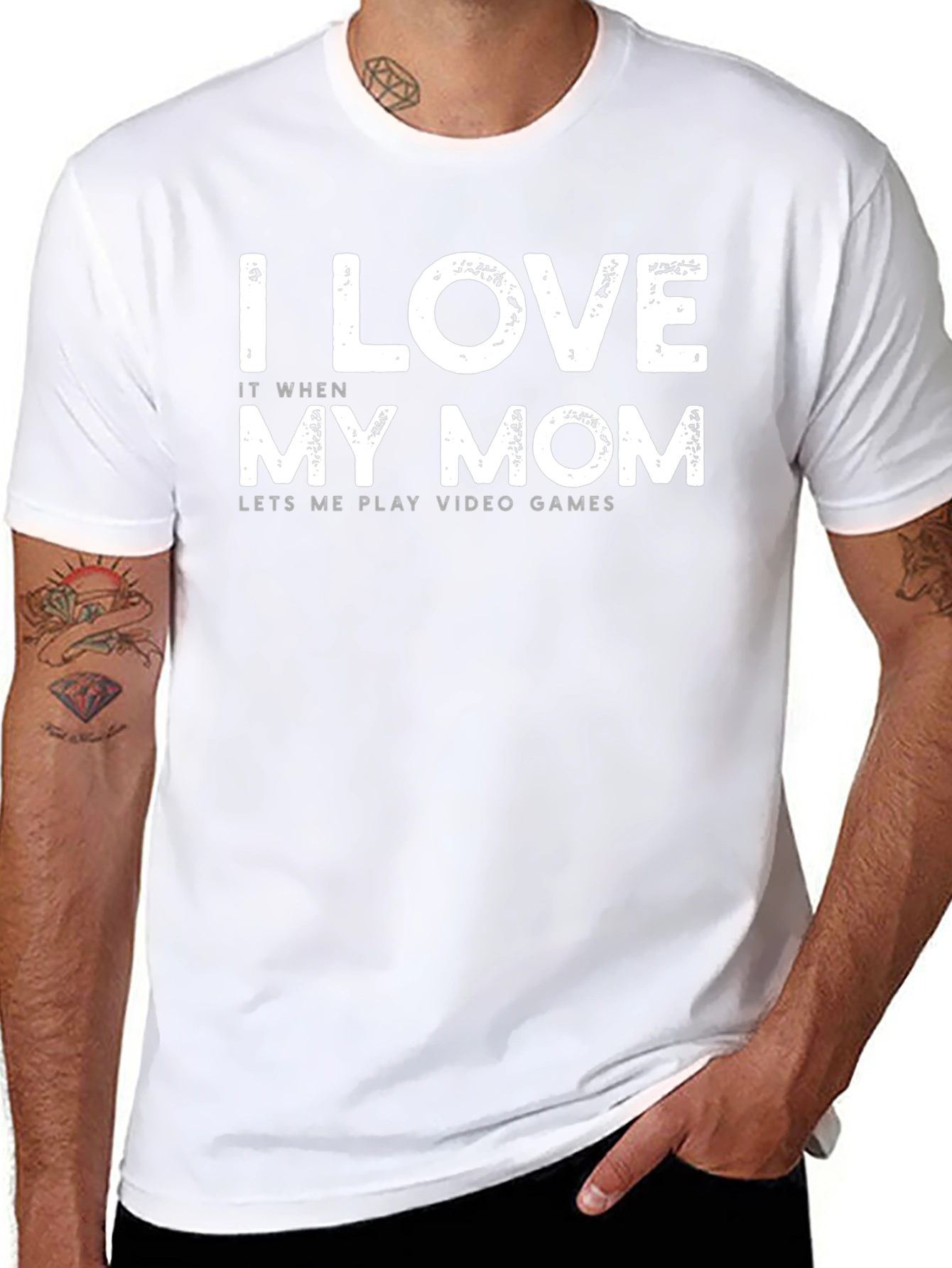 I Love My Mom Video Game T-Shirt - Black