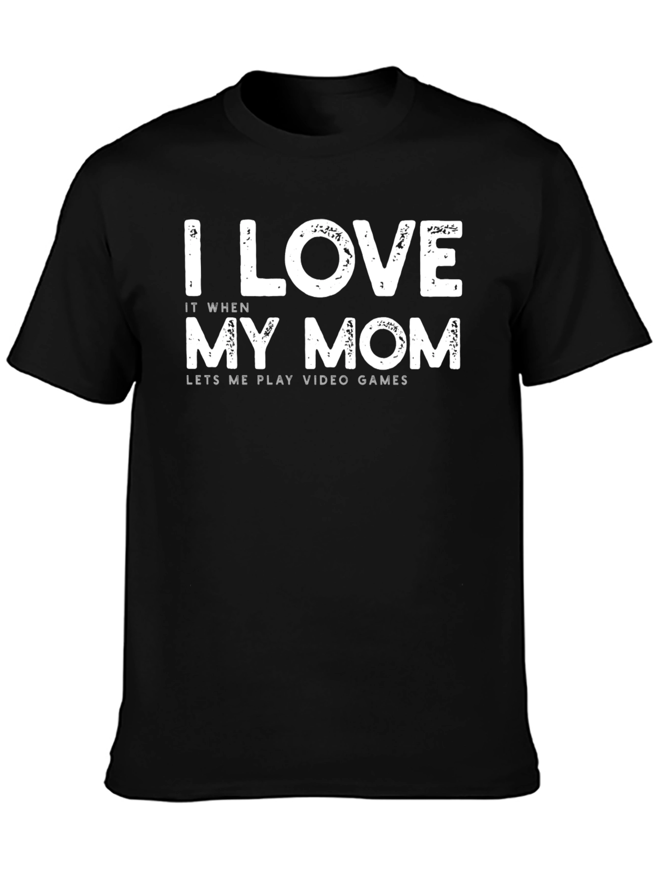 I Love My Mom Video Game T-Shirt - Black