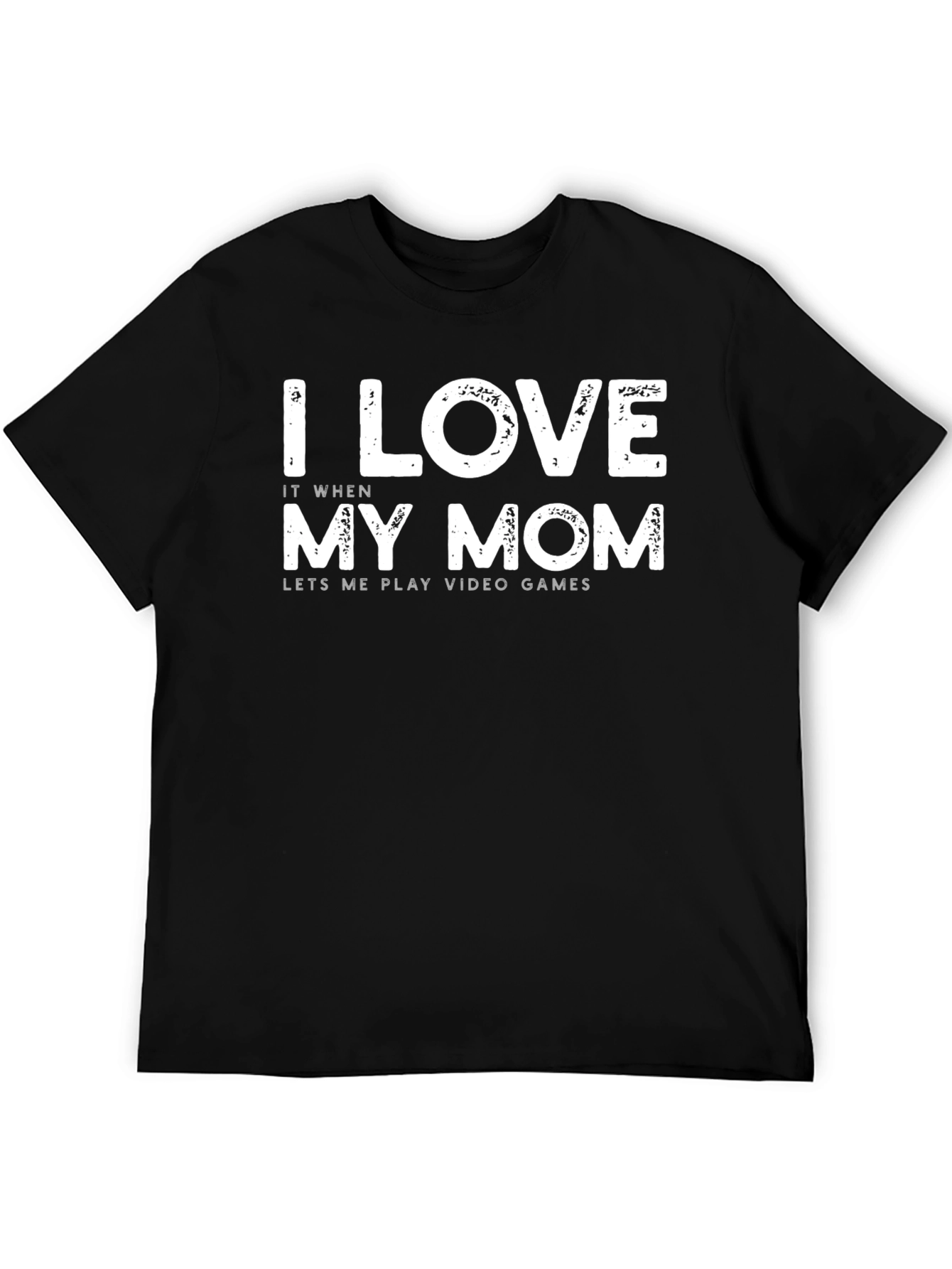 I Love My Mom Video Game T-Shirt - Black