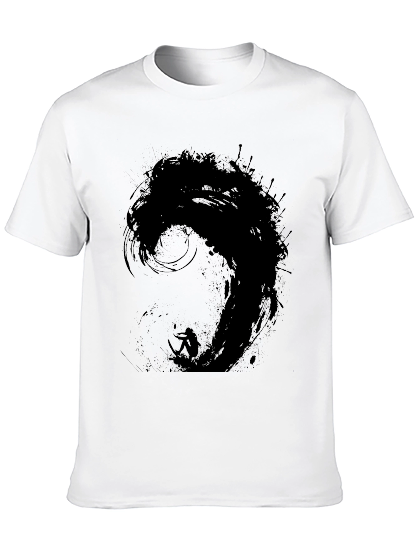 Black Wave Surfer Graphic Tee