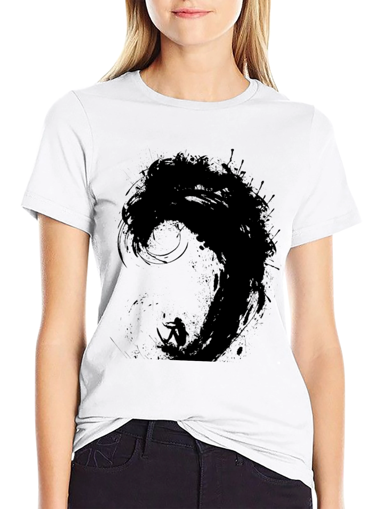 Black Wave Surfer Graphic Tee