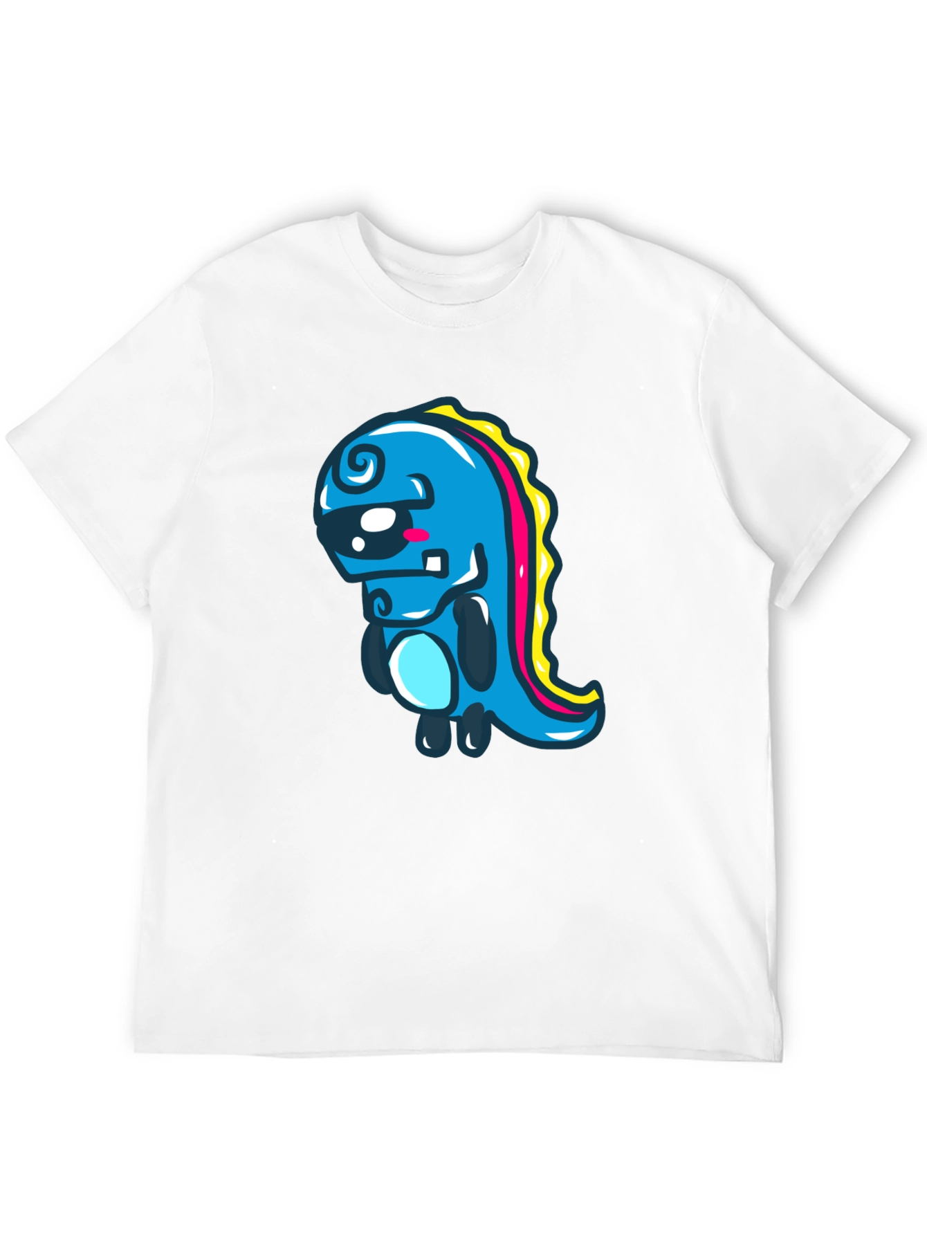 Cartoon Dinosaur Graphic Black T-Shirt