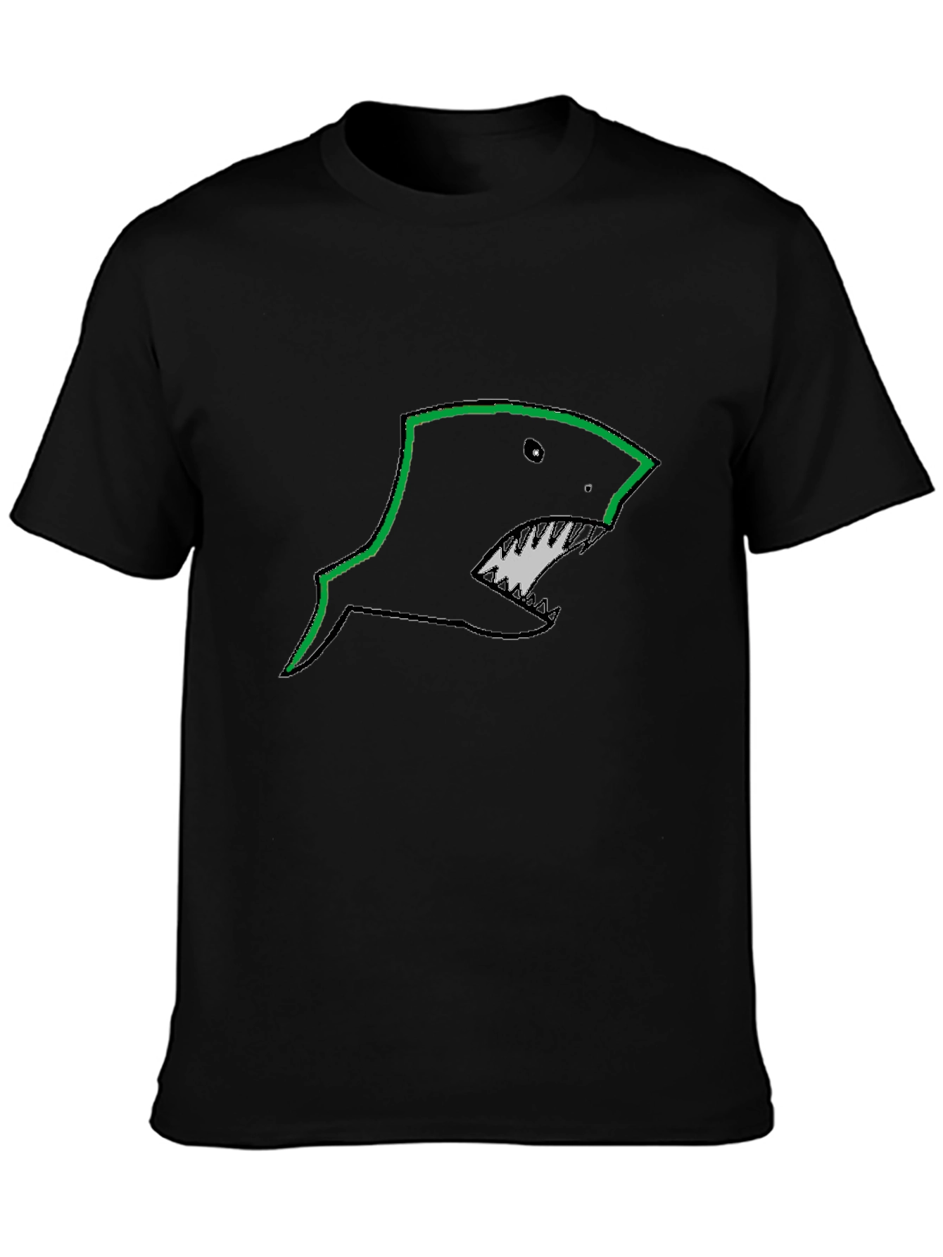Black Shark Graphic Tee - Edgy Style