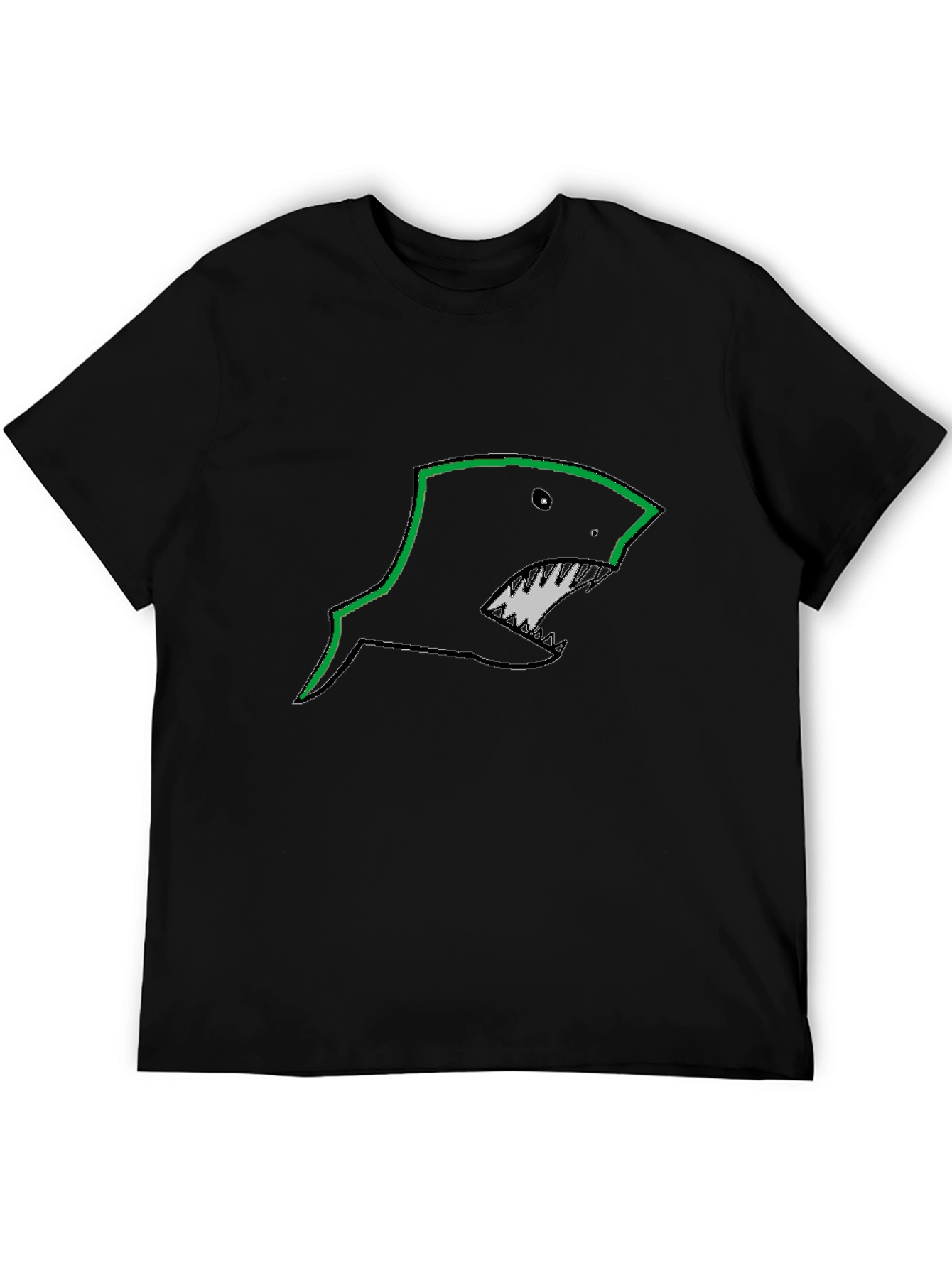 Black Shark Graphic Tee - Edgy Style