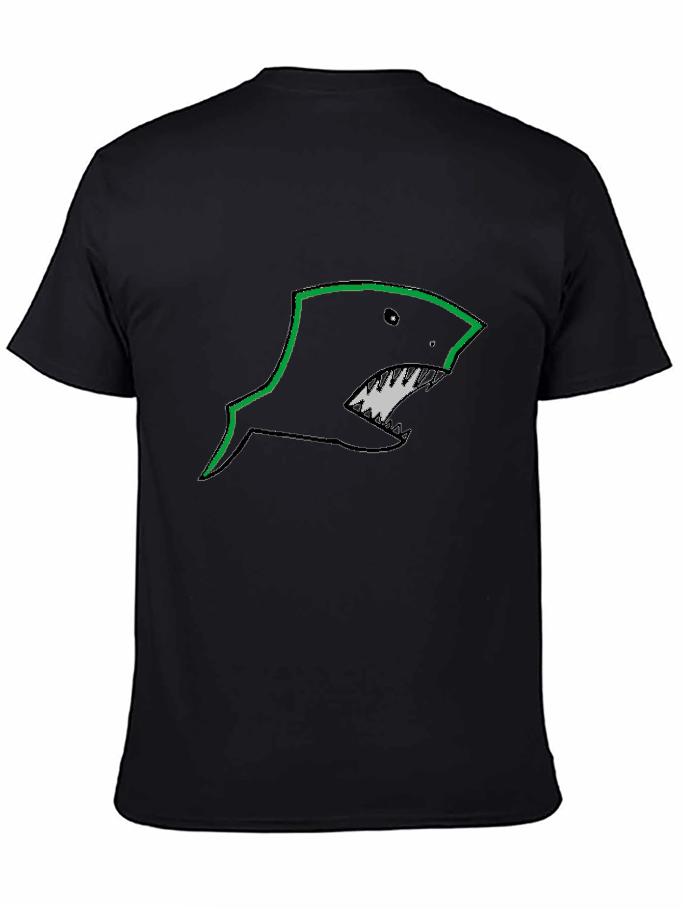 Black Shark Graphic Tee - Edgy Style