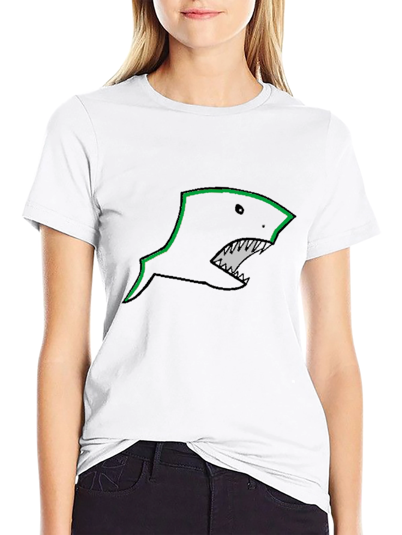 Black Shark Graphic Tee - Edgy Style