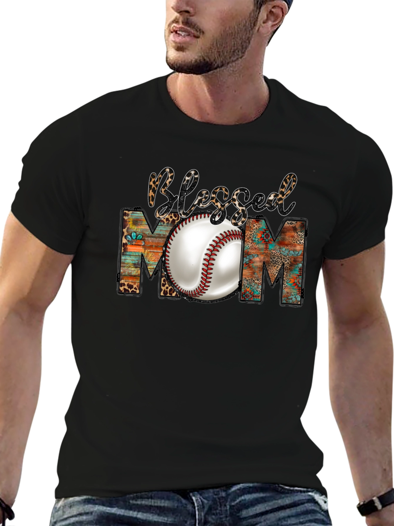 Blessed Mom Baseball T-Shirt