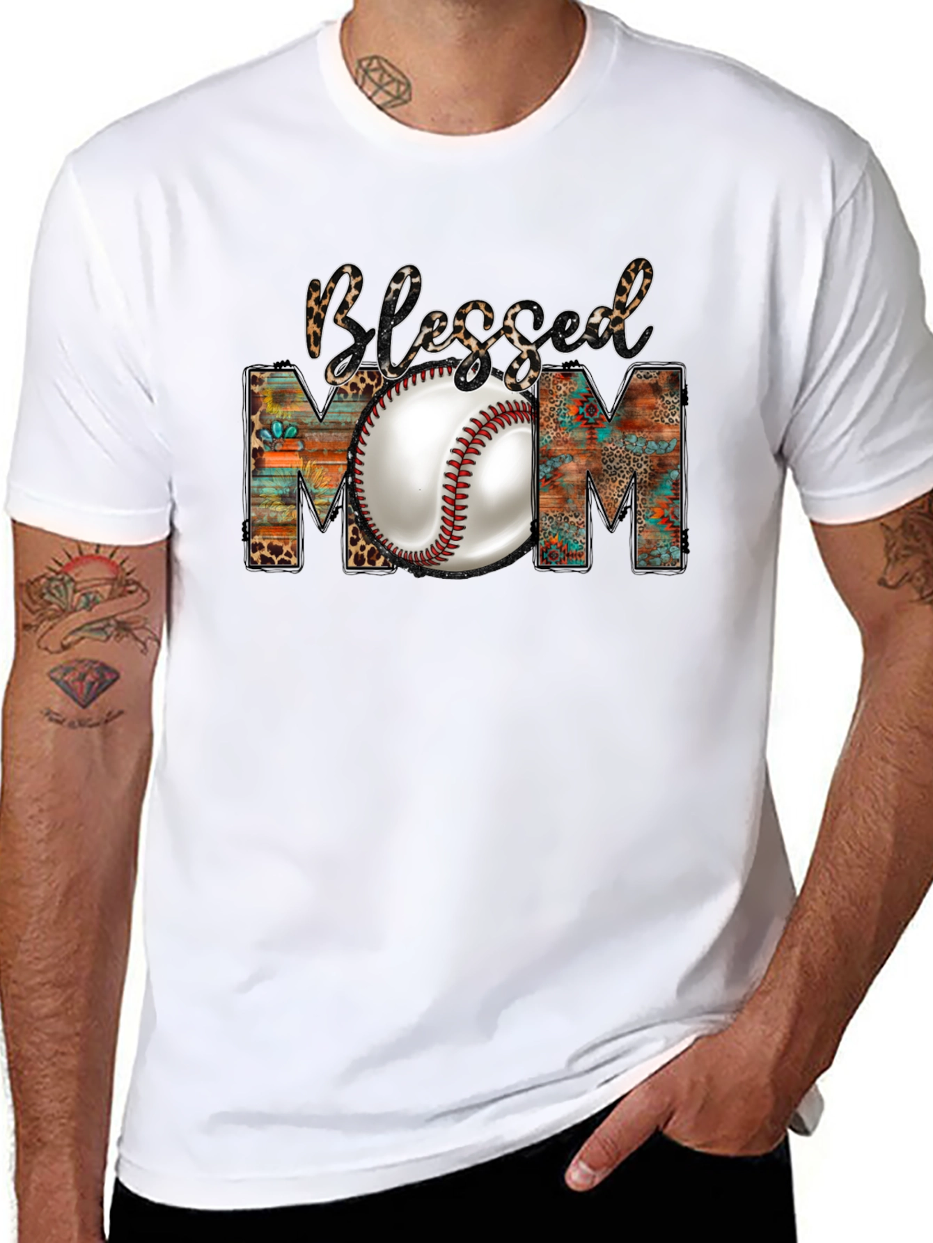 Blessed Mom Baseball T-Shirt