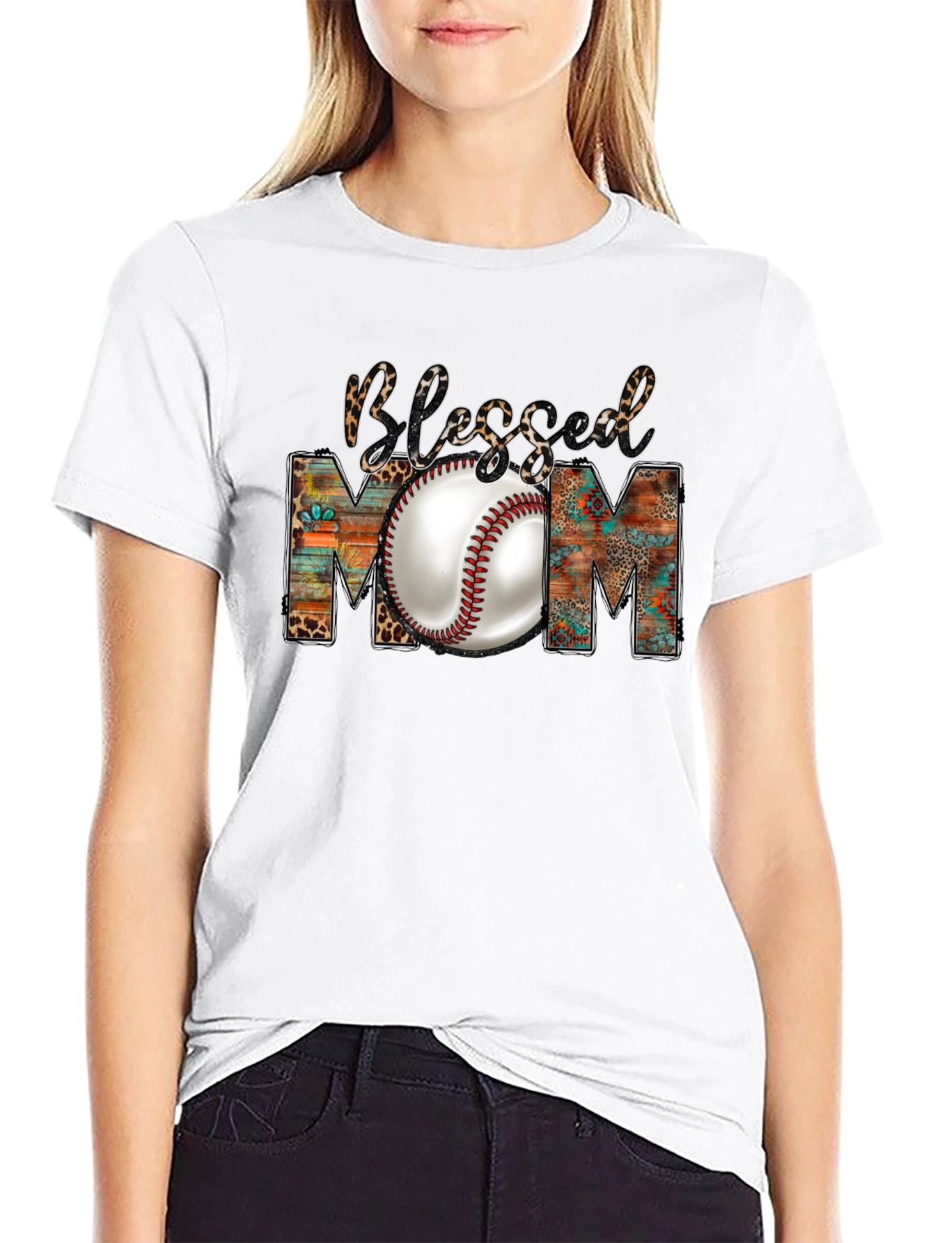 Blessed Mom Baseball T-Shirt