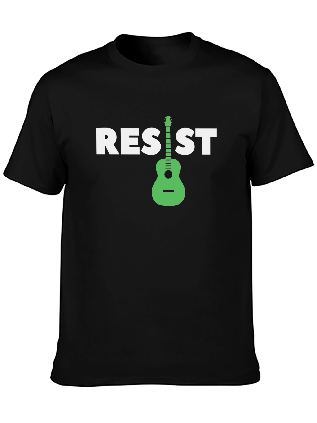 Resist Graphic T-Shirt with Guitar