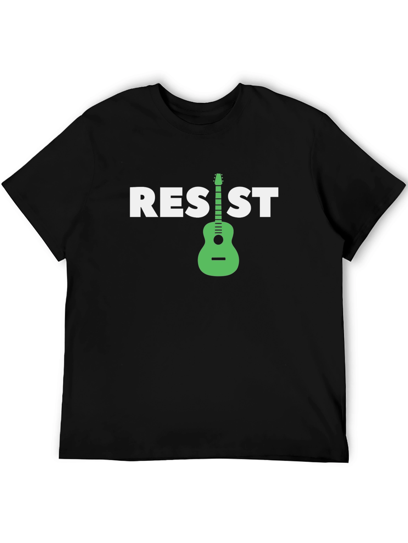 Resist Graphic T-Shirt with Guitar