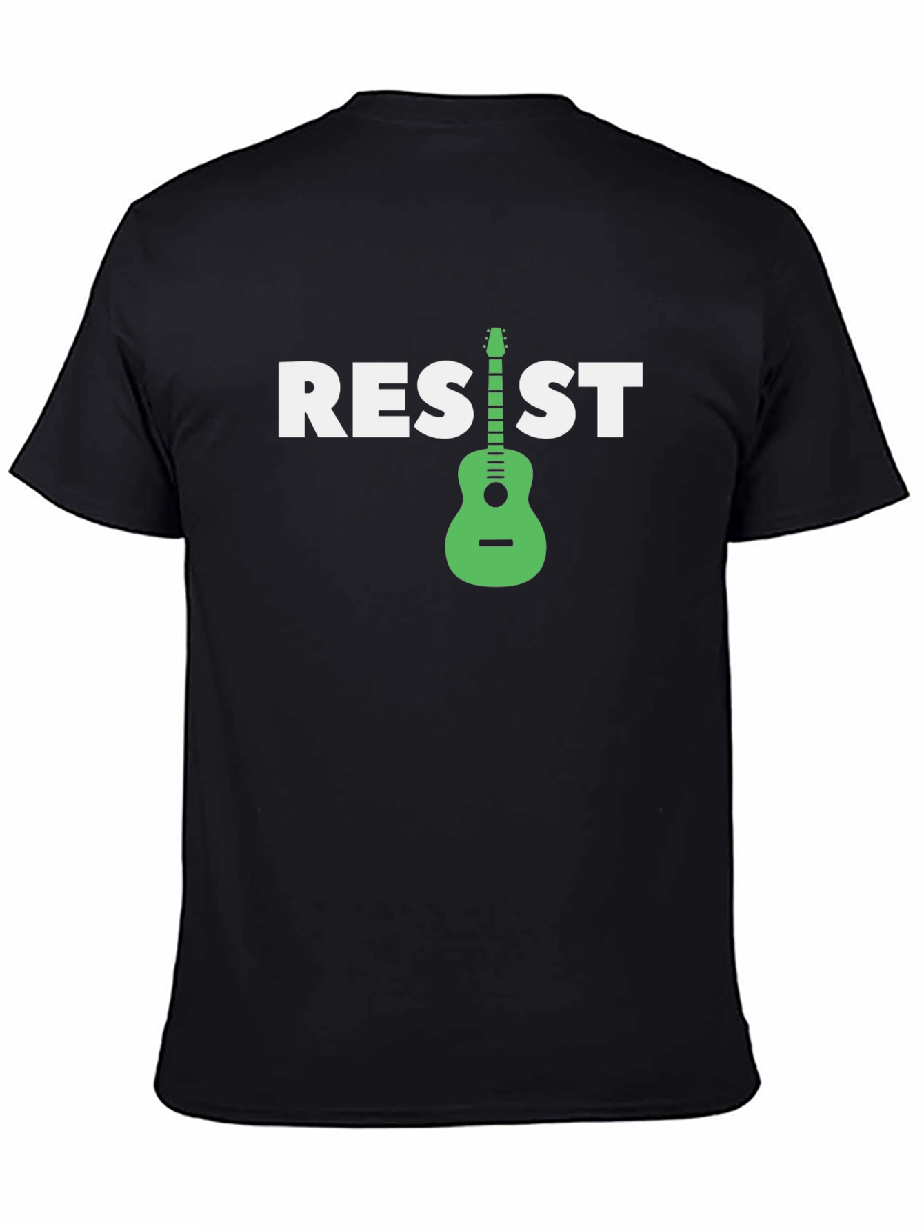 Resist Graphic T-Shirt with Guitar