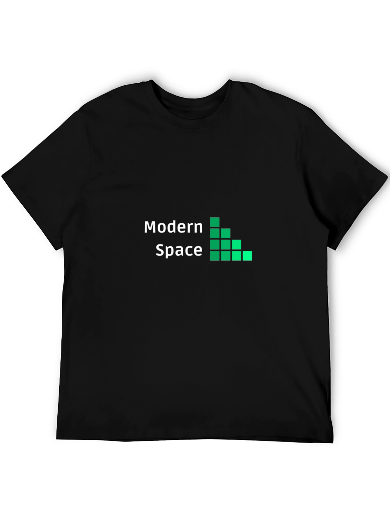 Modern Space Black Graphic Tee for Men
